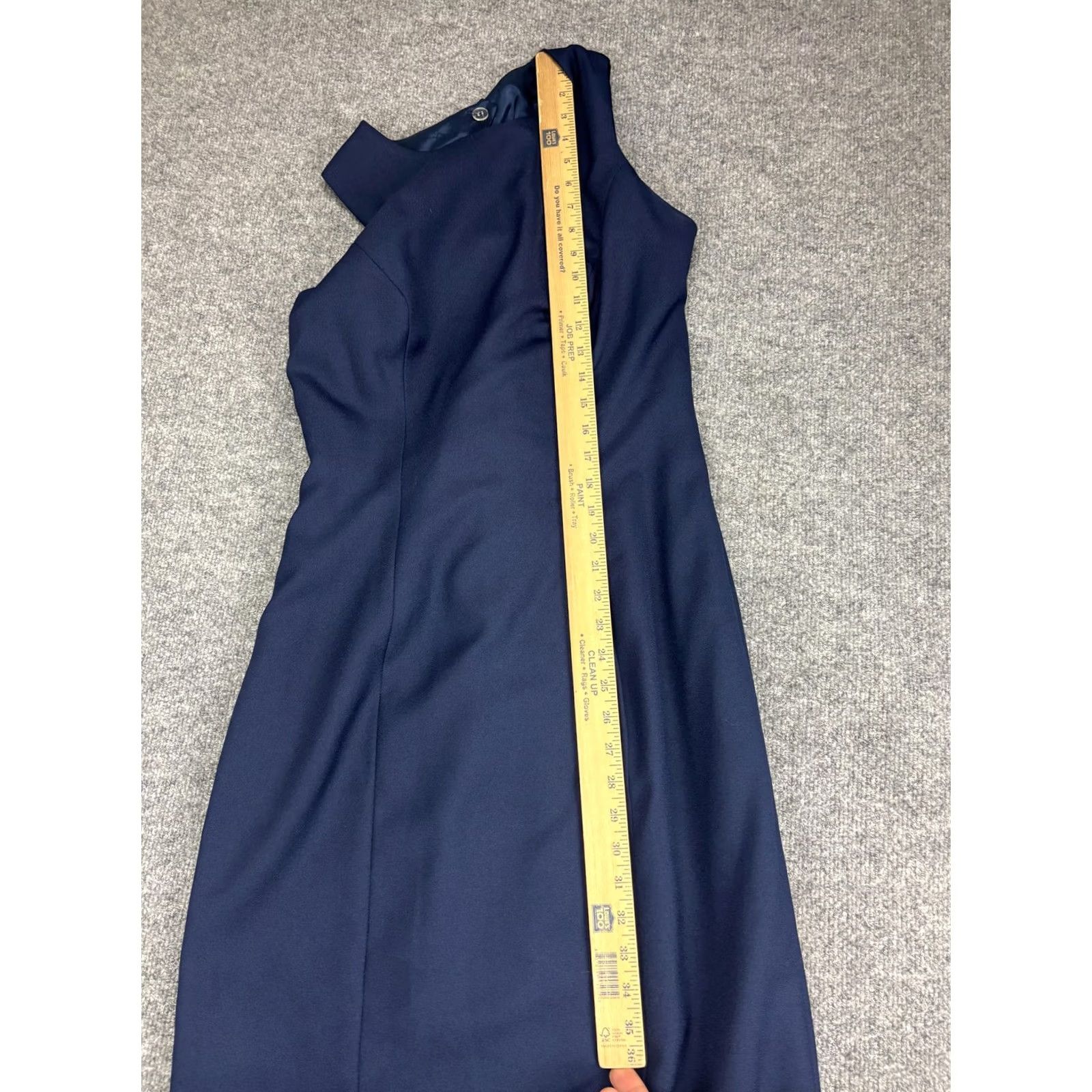 Vintage Alfred Angelo Dress Juniors 11/12 Blue Bow Back Cutout Long Formal Gown Size L / US 10 / IT 46 - 4 Thumbnail