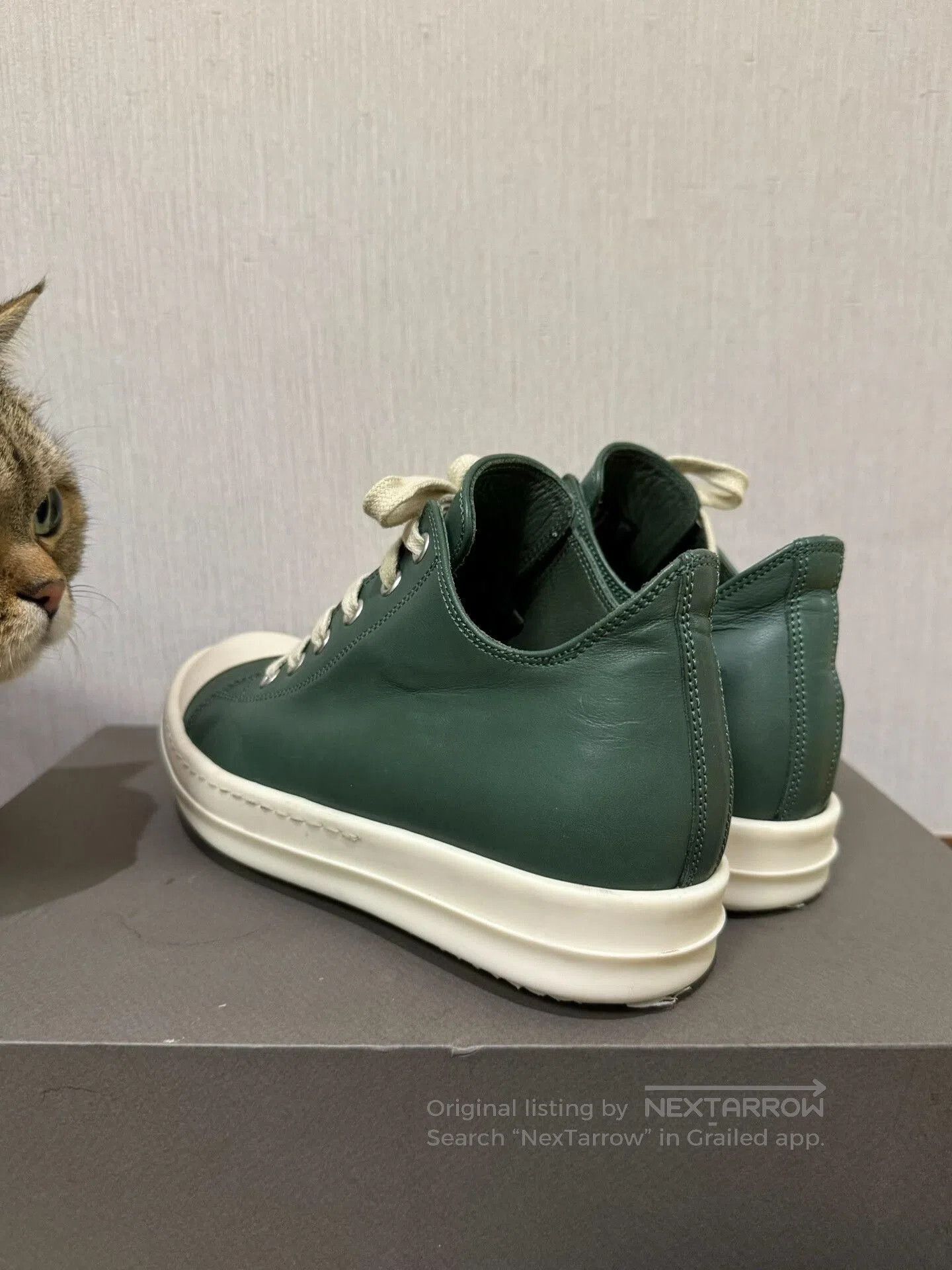 Converse rick owens green white low-top sneakers. Size US 5 / IT 35 - 4 Thumbnail