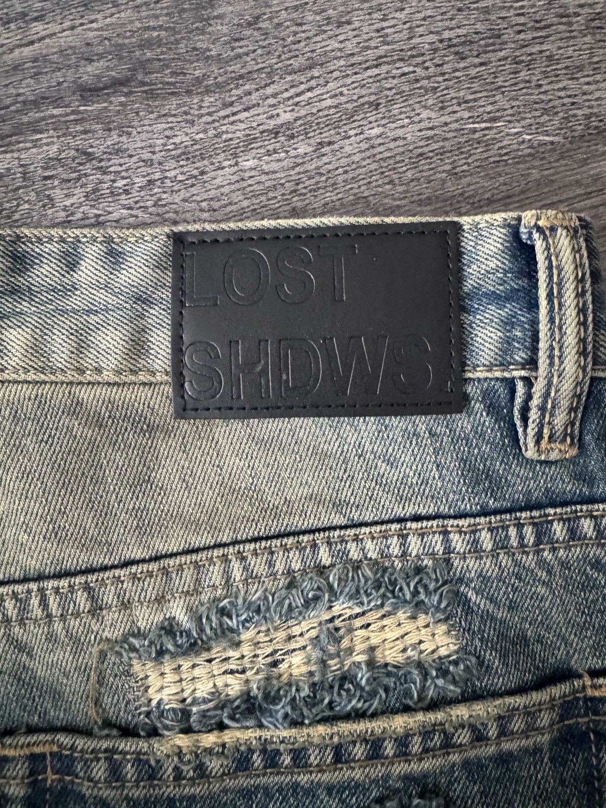 LOSTSHDWS LOSTSHDWS DISTRESSED DENIM SHORTS BLUE/BONE SIZE 32 Size US 32 / EU 48 - 5 Thumbnail