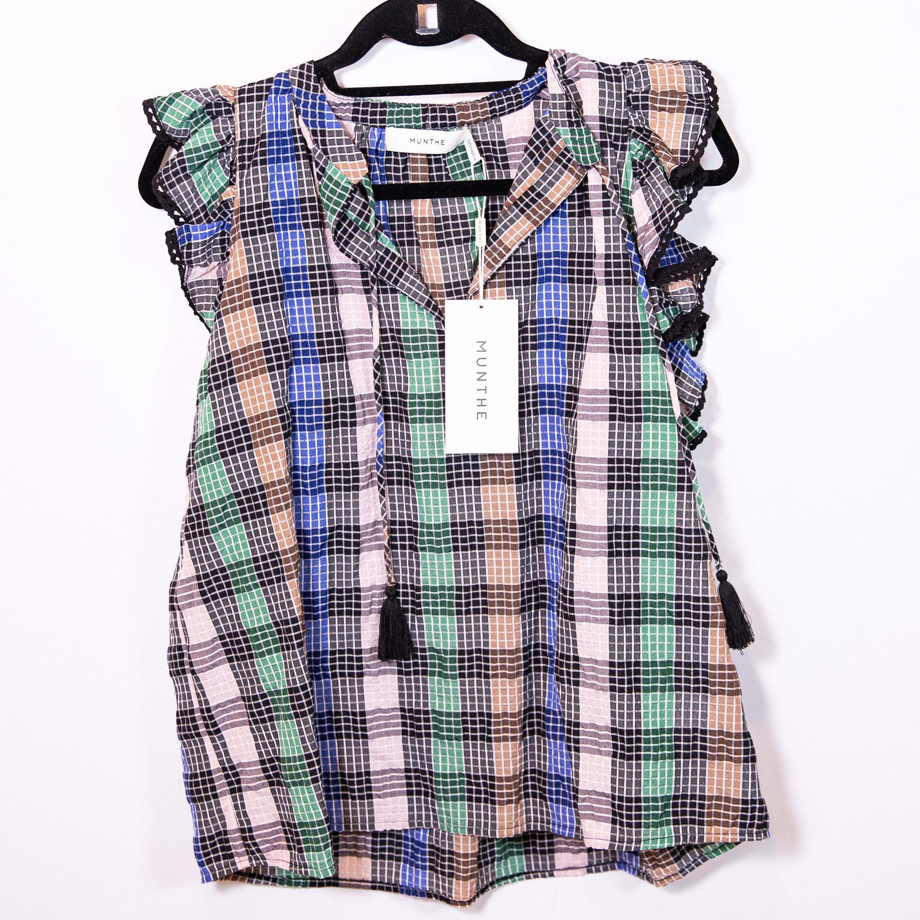 MUNTHE NEW Munthe Varrel Organic Cotton Multi Check Size S / US 4 / IT 40 - 1 Thumbnail