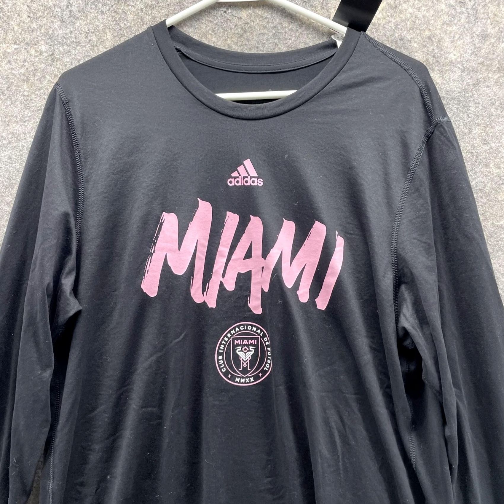 Adidas Adidas Shirt Women XL Black Pink Miami Creator Tee Jersey Long Sleeve Football Size XL / US 12-14 / IT 48-50 - 2 Thumbnail
