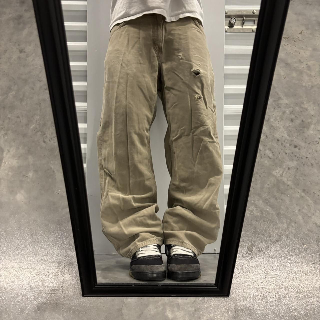 Carhartt × Vintage Crazy Vintage Y2K/2000s Khaki Tan Carhartt Streetwear Workwear Carpenter Pants! Size US 34 / EU 50 - 1 Thumbnail