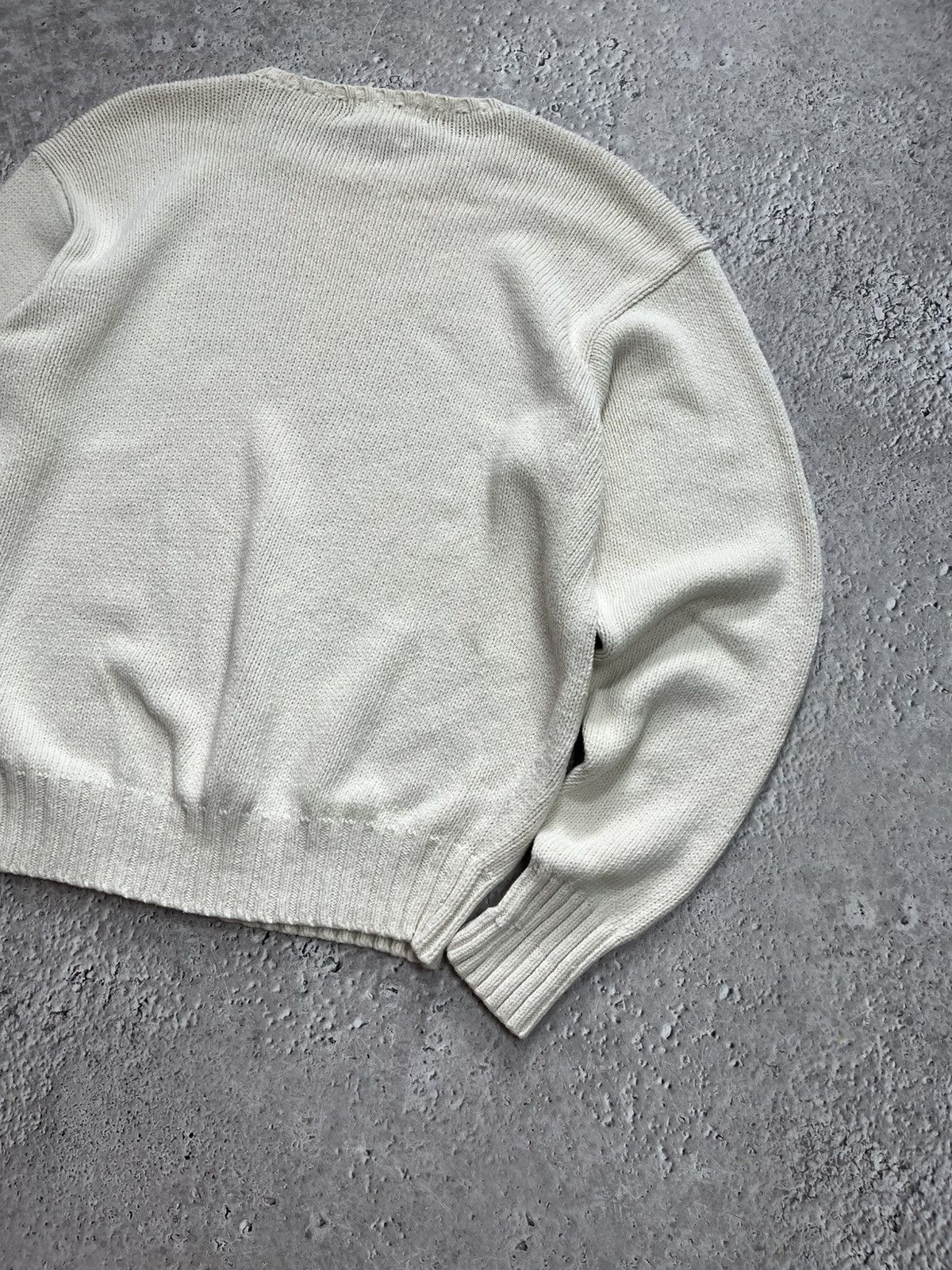 Polo Ralph Lauren Vintage Polo Ralph Lauren Men’s Knit Sweater XL Cream Cotton Size US XL / EU 56 / 4 - 12 Thumbnail