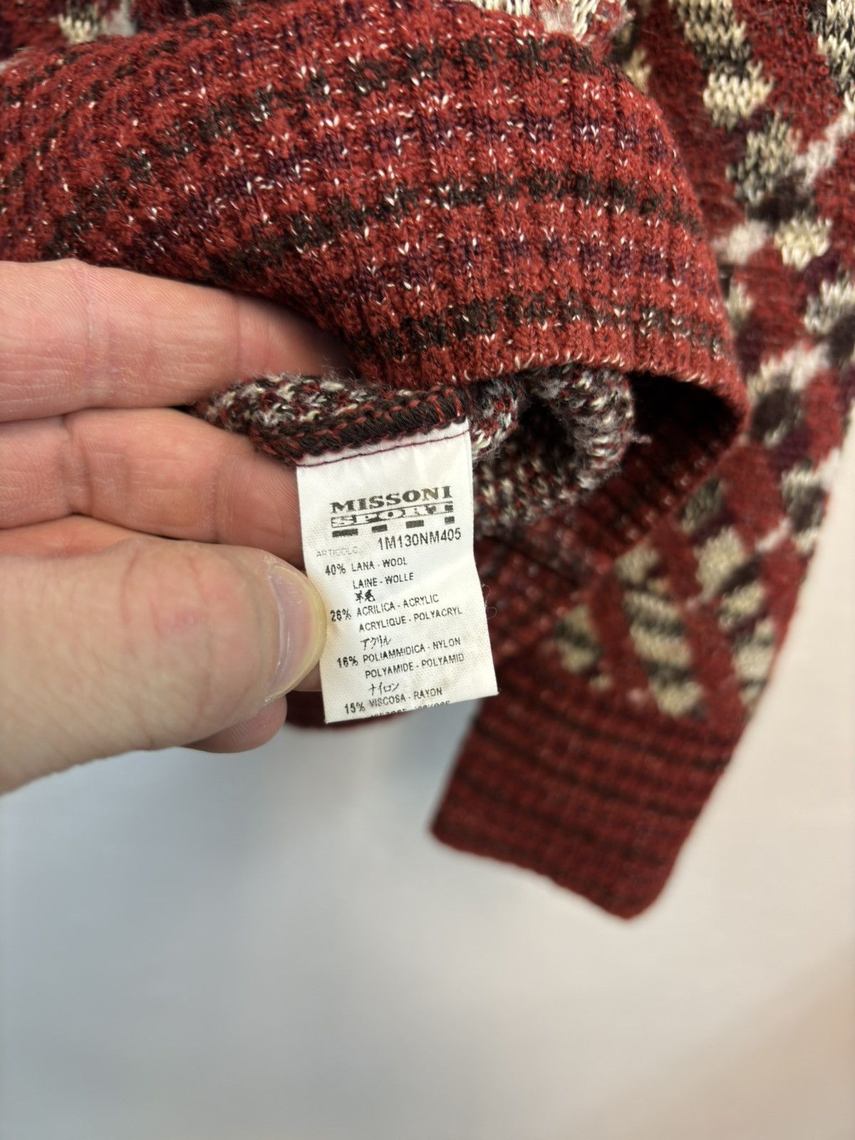 Japanese Brand × Missoni Missoni Sport Sweater Abstract Crazy Oversize Designer 90s Size US XL / EU 56 / 4 - 4 Thumbnail