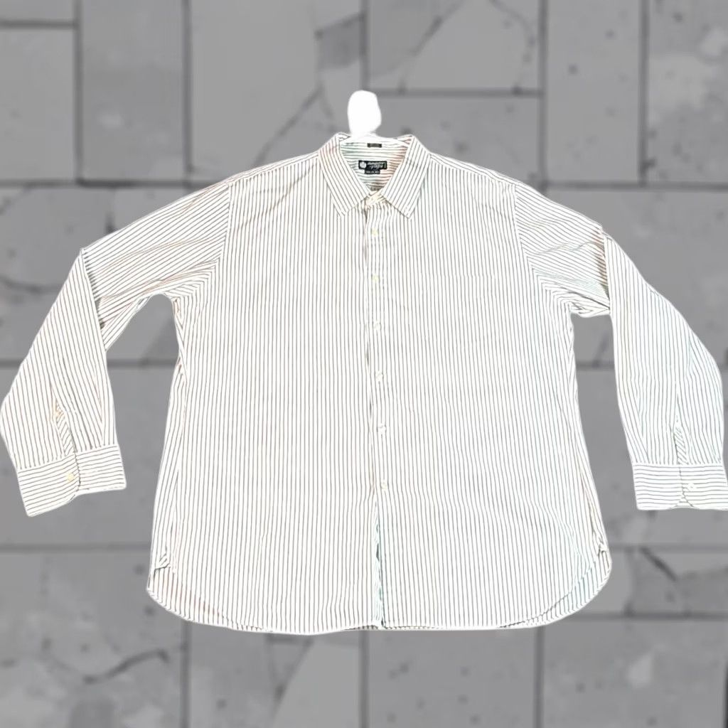 J.Crew VINTAGE J.Crew Haberdashery Dress Shirt Striped White XXL 2-Ply Cotton Men’s Long Sleeve Button-Down Regular/Classic, Refined, Business, Casual Size 48R - 1 Thumbnail