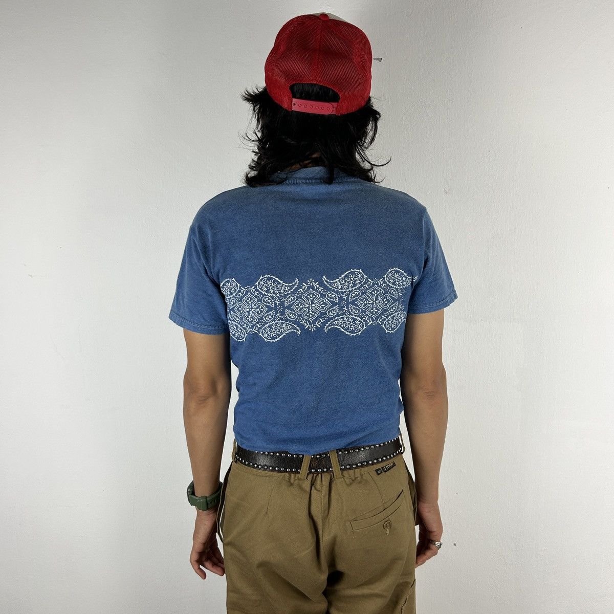 Vintage 1990s Hanes - Pocket Tee Paisley Size US S / EU 44-46 / 1 - 7 Thumbnail
