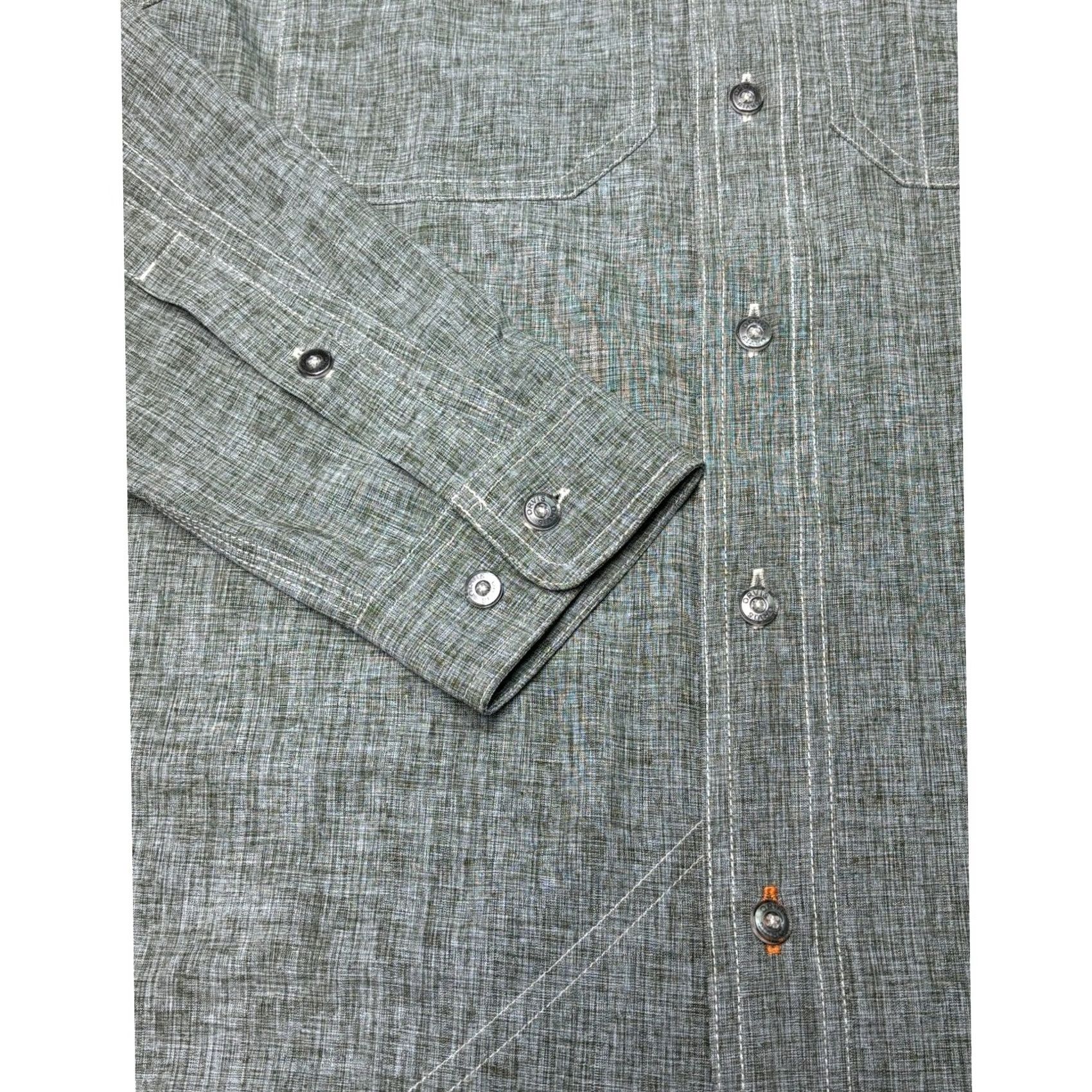 Orvis Orvis Active Fit Mens Long Sleeve Button Down Performance Shirt Heathered S Green Size US S / EU 44-46 / 1 - 3 Thumbnail