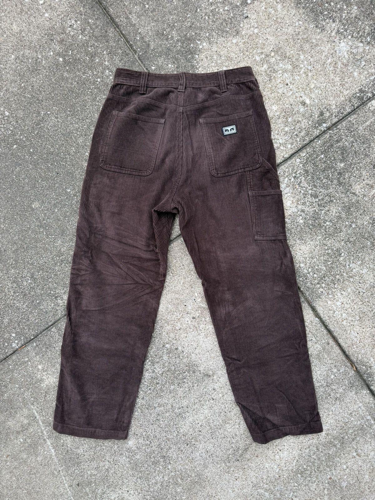 Obey Obey Carpenter Relaxed Fit Faded Corduroy Brown Pants Size US 28 / EU 44 - 8 Thumbnail