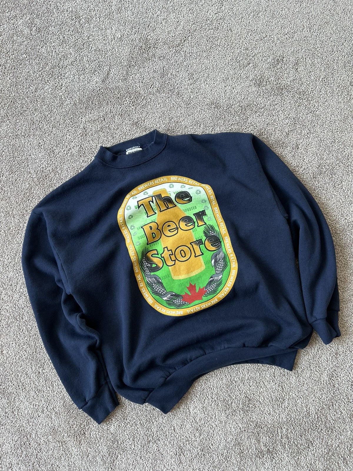 Tultex × Vintage Vintage 90s Brewers Retail The Beer Store Sweater Size US M / EU 48-50 / 2 - 1 Thumbnail