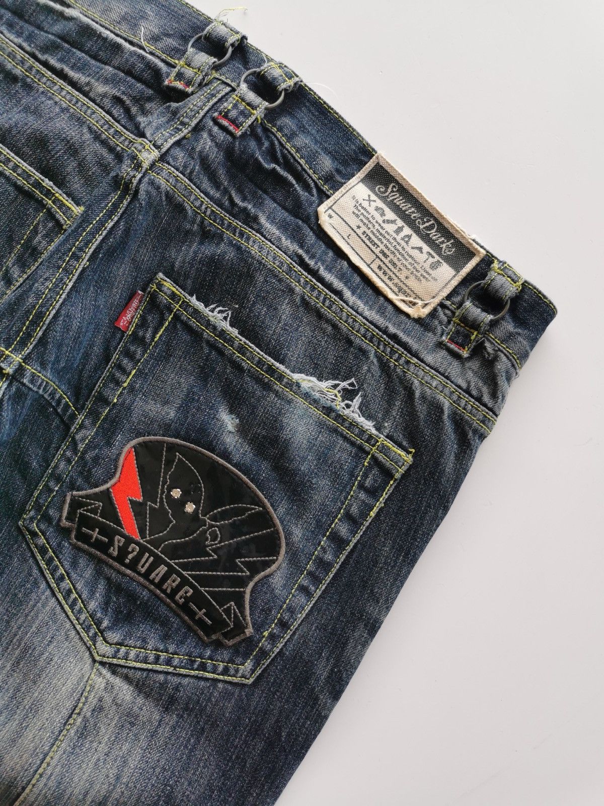 Japanese Brand Square Dark Distressed Jeans Size US 34 / EU 50 - 8 Thumbnail