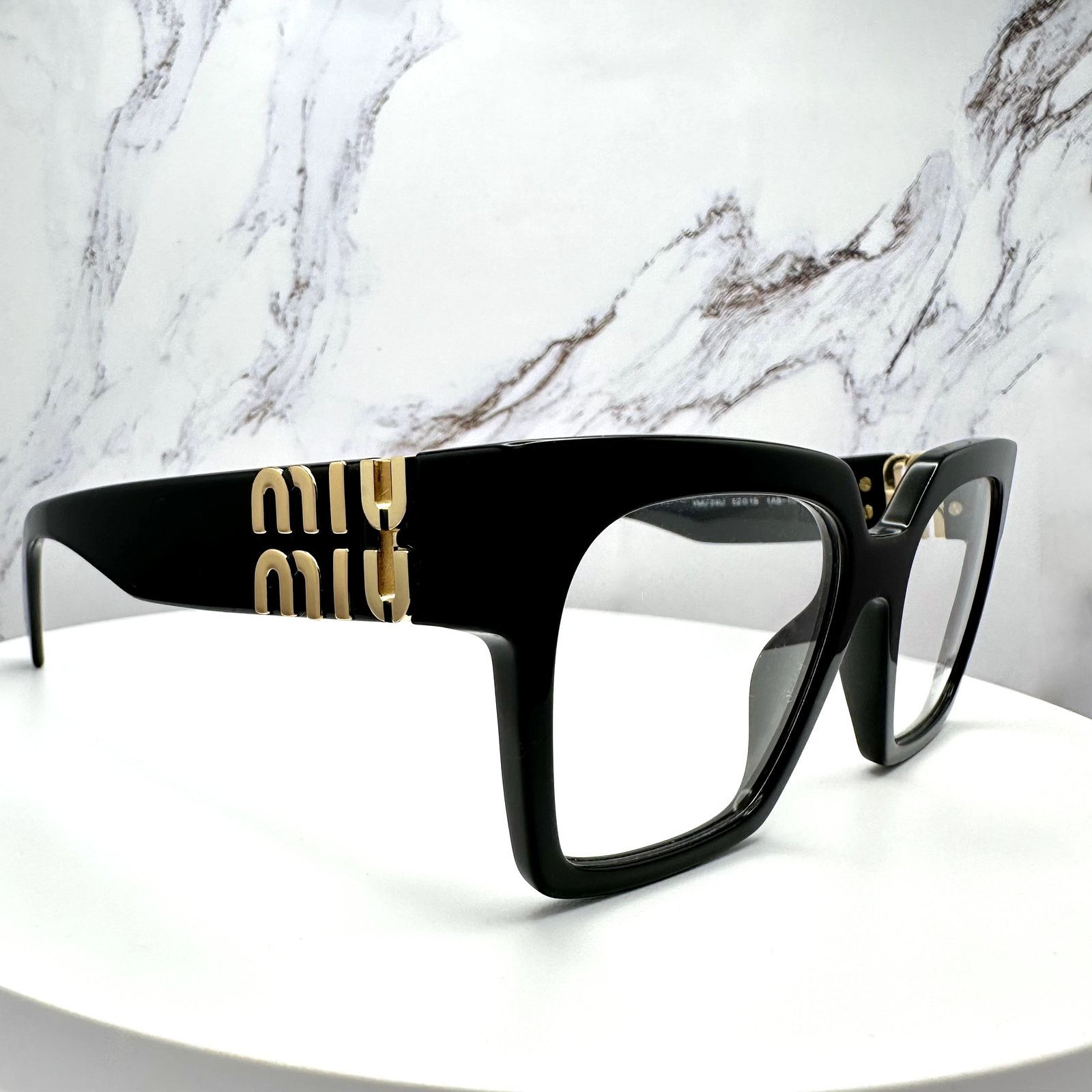 Miu Miu MIU MIU Womens Eyeglasses Black Square Full Rim frames Size ONE SIZE - 9 Thumbnail