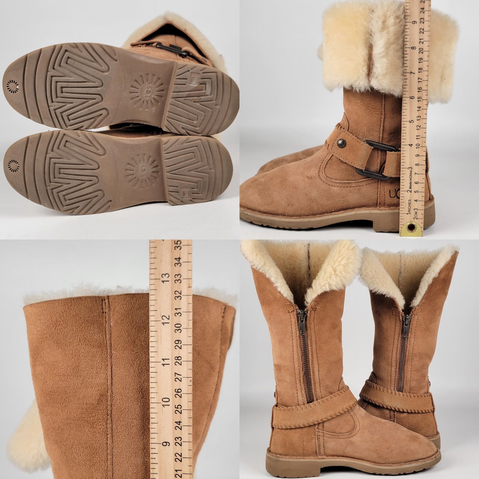 Ugg UGG Boots Women 5 US 36 EU Chestnut Brown Slip-On Lined Sheepskin Suede Flat Fall Winter Spring Womens Size US 6 / IT 36 - 8 Thumbnail