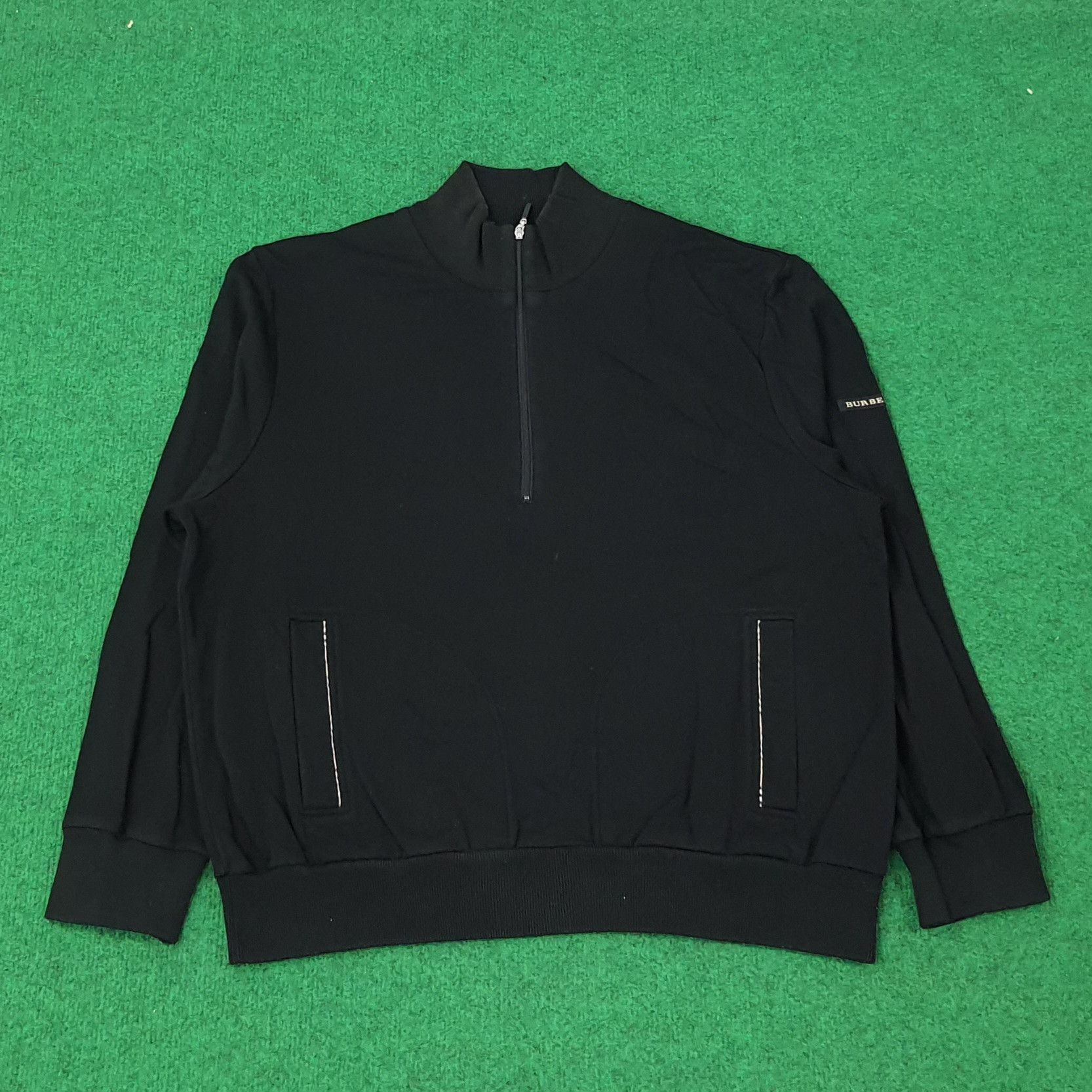 Burberry Vintage Burberry Custom Logo Half Zipper Sweatshirt C247N16 Size M / US 6-8 / IT 42-44 - 3 Thumbnail