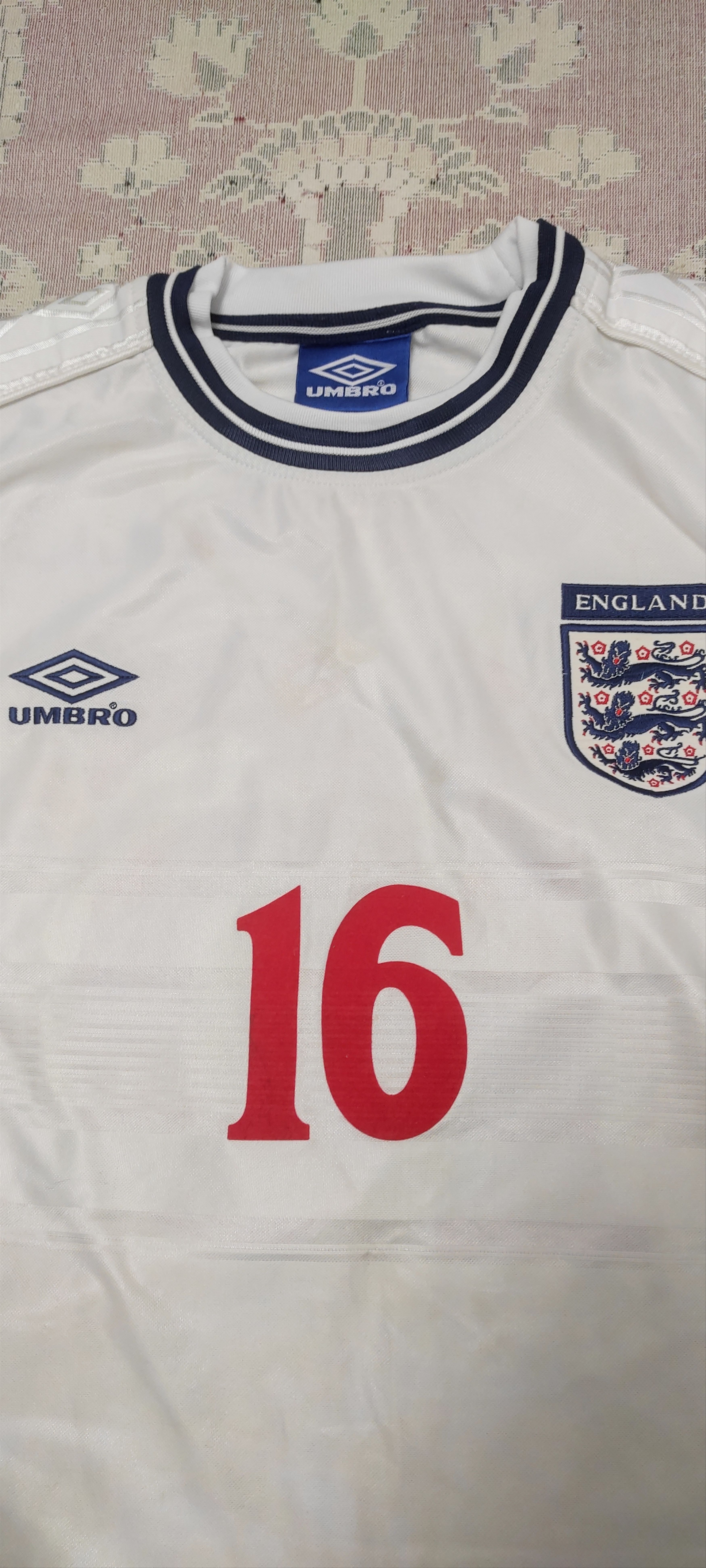Umbro England #16 Scholes Home футболка 1999 - 2001 Size US XL / EU 56 / 4 - 3 Thumbnail