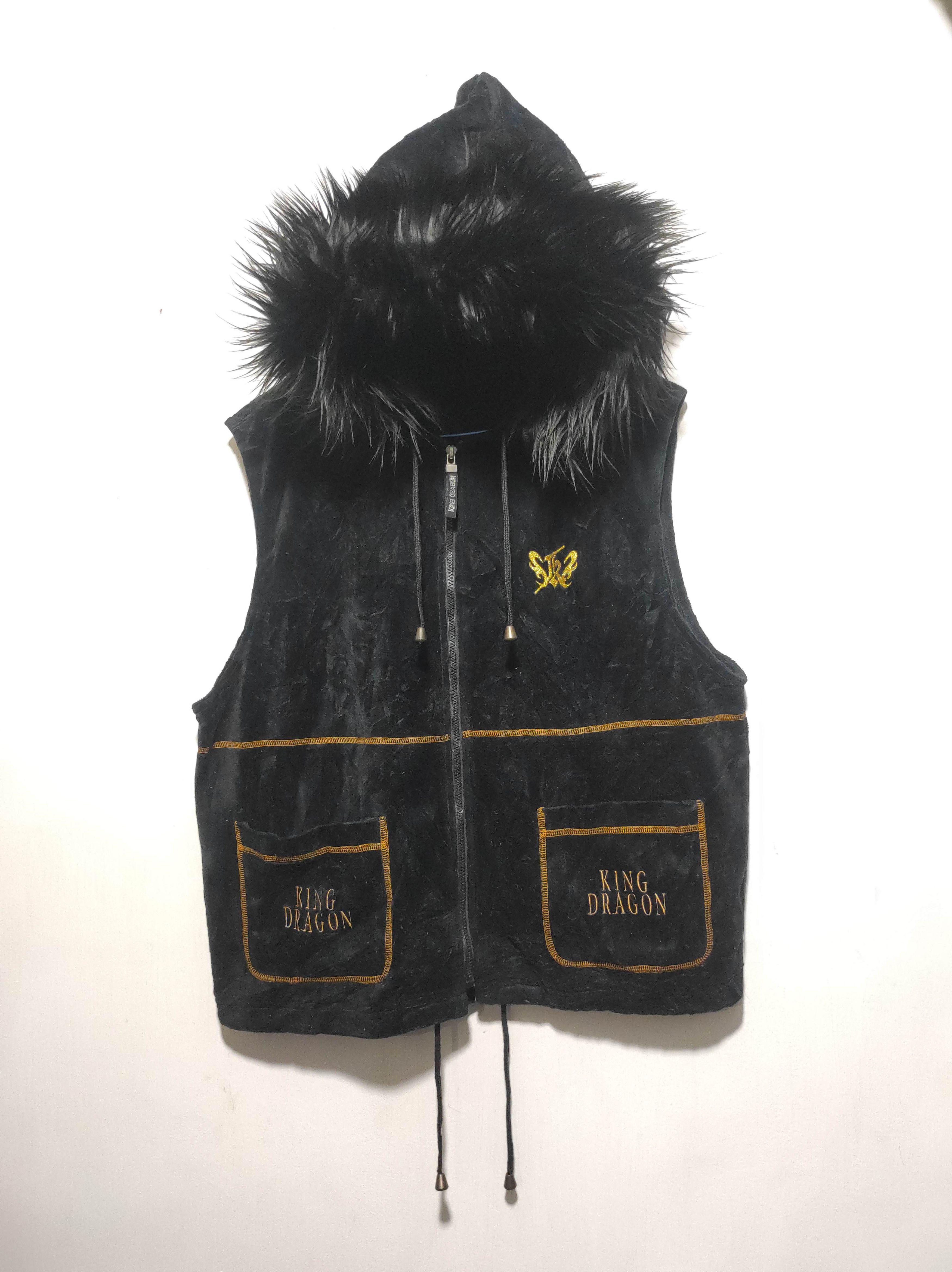 Hysteric Glamour King Dragon Velvet Zip Fur Hoodie Vest LGB style Size US L / EU 52-54 / 3 - 2 Thumbnail