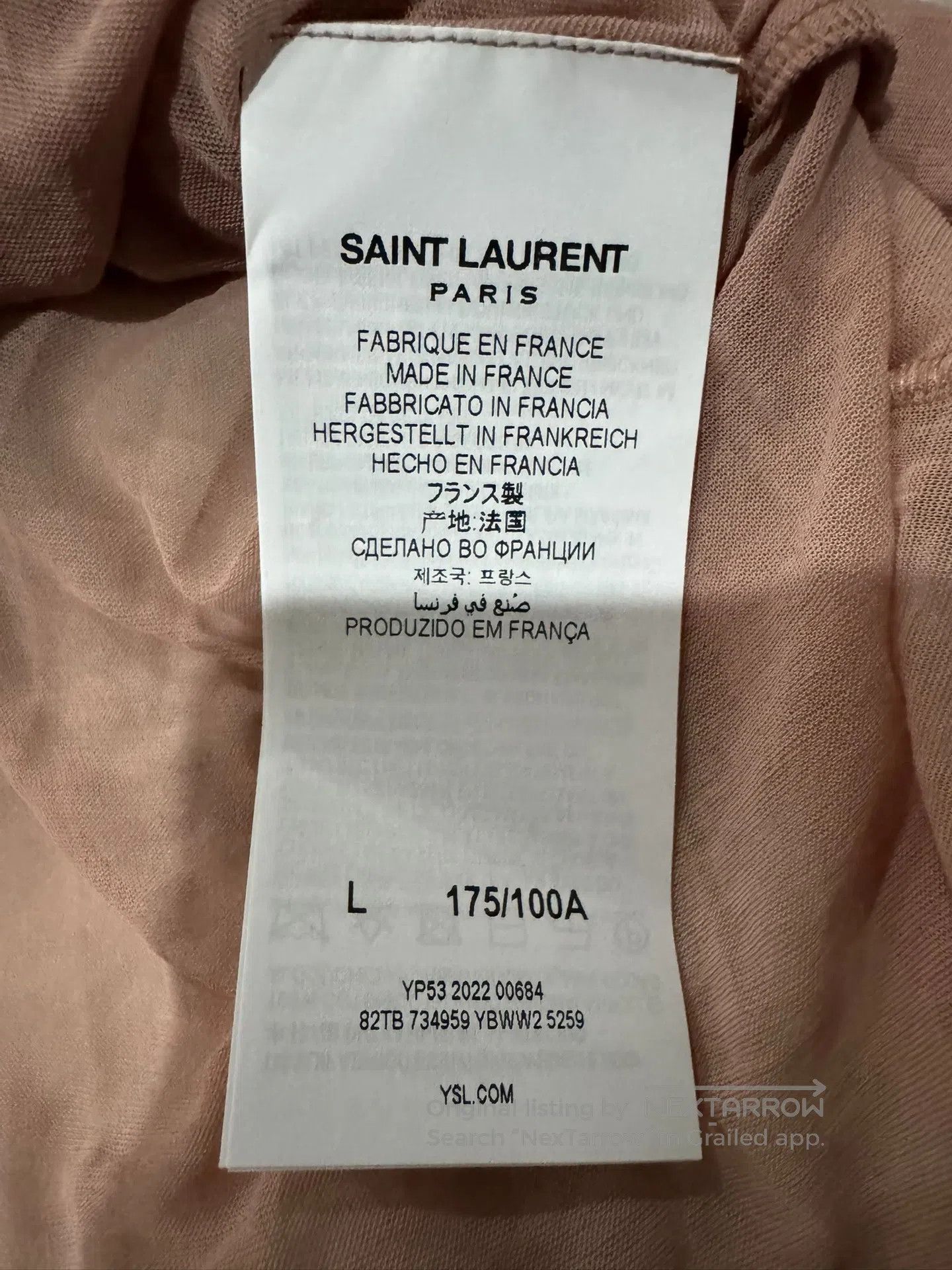 Saint Laurent Paris Saint Laurent Paris Deeply pleated V-neck sheer tank top| Size US L / EU 52-54 / 3 - 5 Thumbnail