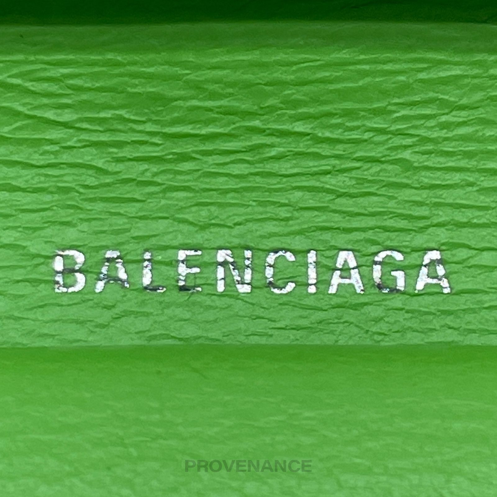 Balenciaga 🔴 Balenciaga Logo Print Bifold Wallet - Green Leather Size ONE SIZE - 7 Thumbnail