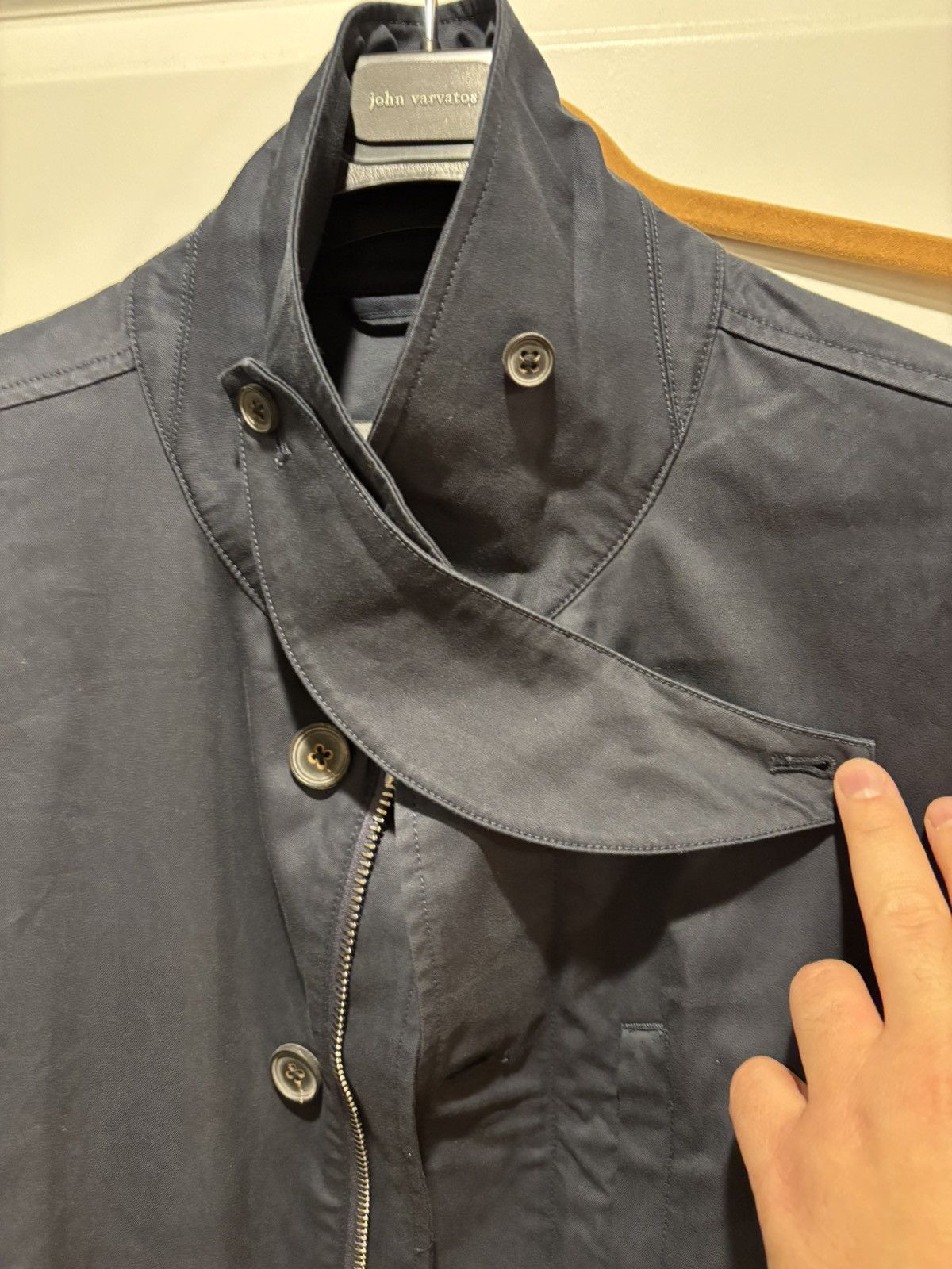John Varvatos $1298 NWT John Varvatos Garvin Coat 48 Navy Blue Trench M Size US M / EU 48-50 / 2 - 9 Thumbnail