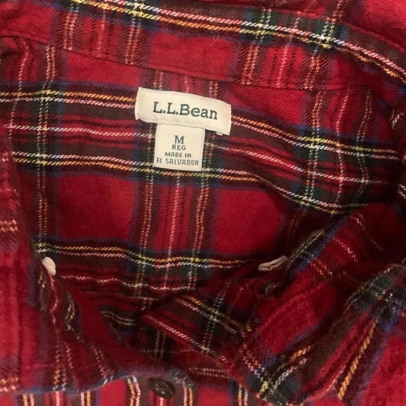 L.L. Bean L.L. Bean Red Plaid Flannel Button Jacket Coat 100% Cotton M Size US M / EU 48-50 / 2 - 2 Thumbnail
