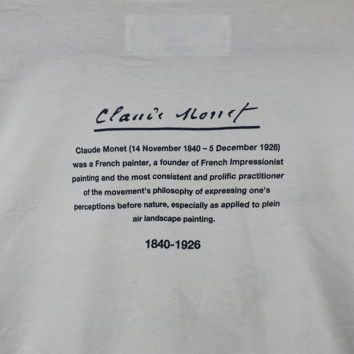 Other Vintage CLAUDE MONET LA JAPONAISE Painting Tee Shirt Size M / US 6-8 / IT 42-44 - 6 Thumbnail