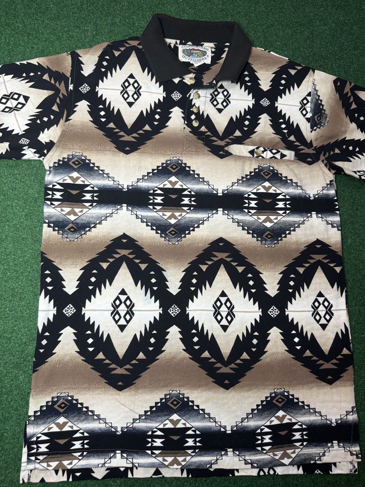 Vintage Vintage 80s 90s Grandpa Aztec Southwestern Polo Shirt Size US L / EU 52-54 / 3 - 2 Thumbnail