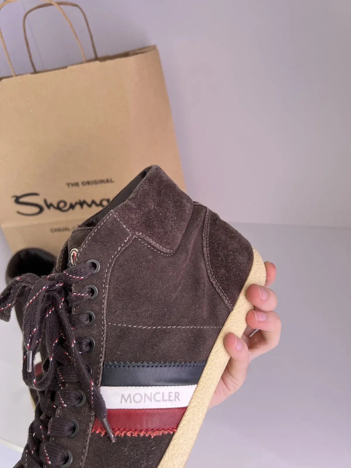 Moncler × Vintage Vintage Moncler sneakers MONTECARLO Cowhide Sherry line Size US 8 / EU 41 - 11 Thumbnail