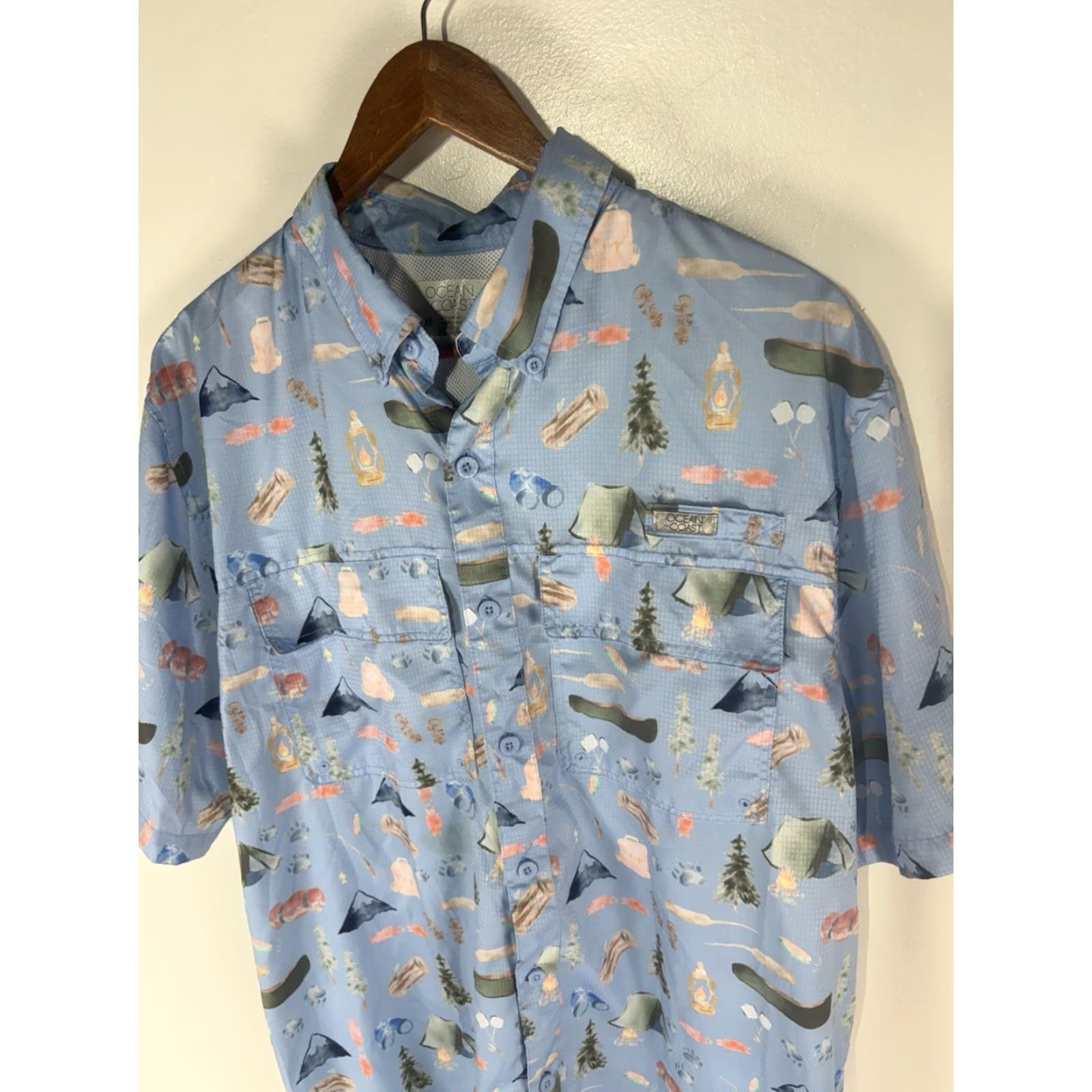 Vintage Ocean Coast Ocean Coast Fishing Button Up Men’s Size M Gear Multi Size US M / EU 48-50 / 2 - 2 Thumbnail