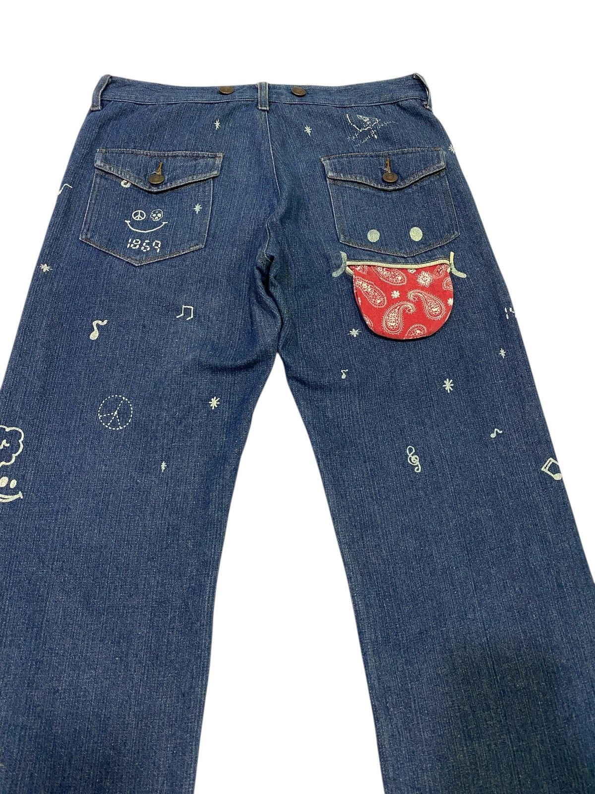 Japanese Brand Japanese Brand X Up Smile painted jeans Size US 34 / EU 50 - 10 Thumbnail
