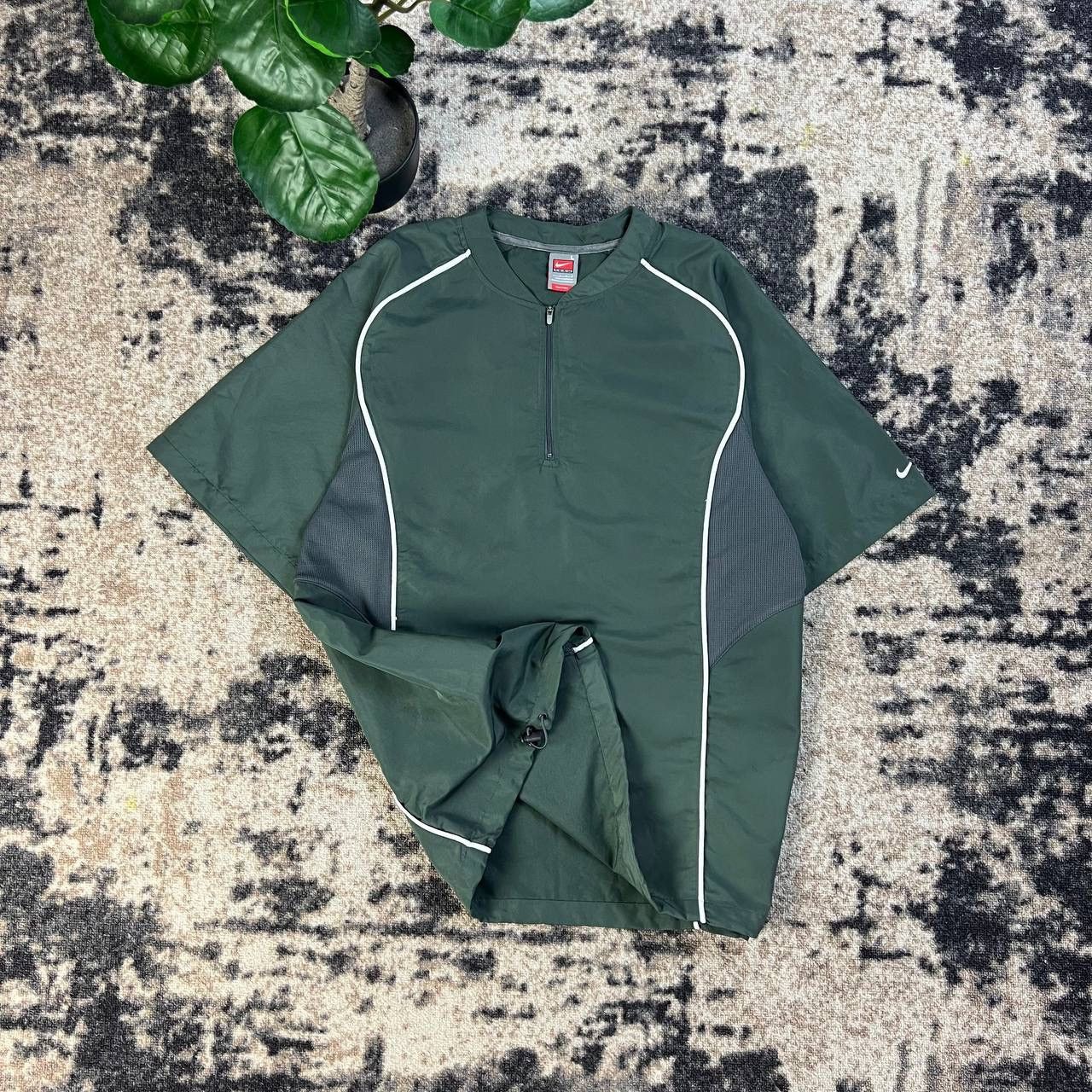 Nike Nike Swoosh Vintage Y2K 1/4 Zip Up T-Shirt Streetwear Style Size US L / EU 52-54 / 3 - 1 Thumbnail
