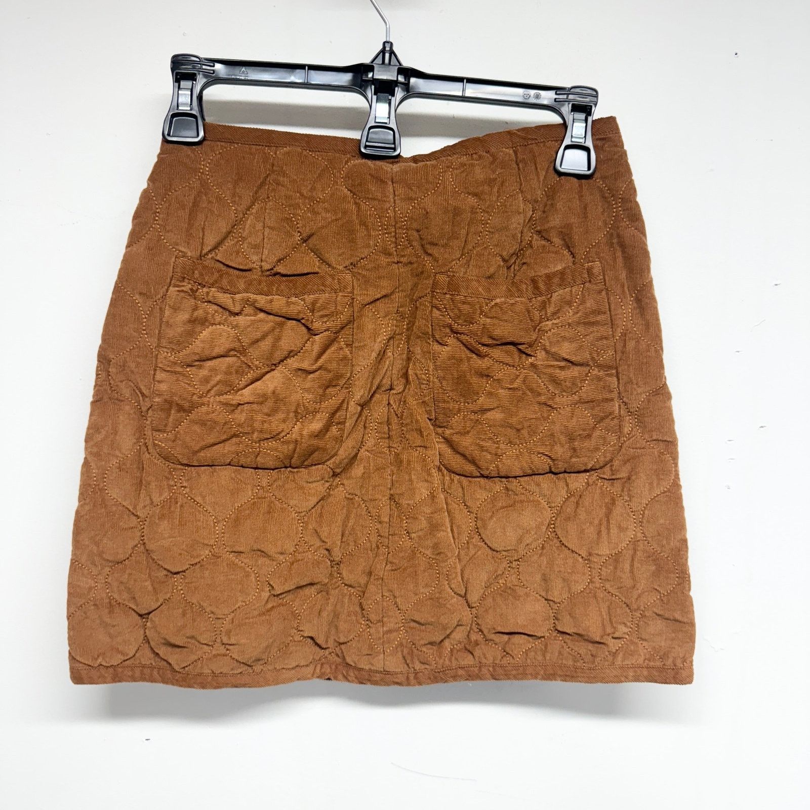 Madewell Madewell Brown Button Sided Corduroy Quilted Mini Skirt 00 Size 24" / US 00 / IT 34 - 3 Thumbnail