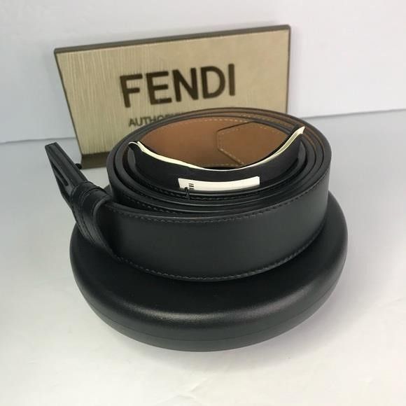Fendi New Authentic Fendi Baguette FF Logo Buckle Leather Belt","d Size ONE SIZE - 13 Thumbnail