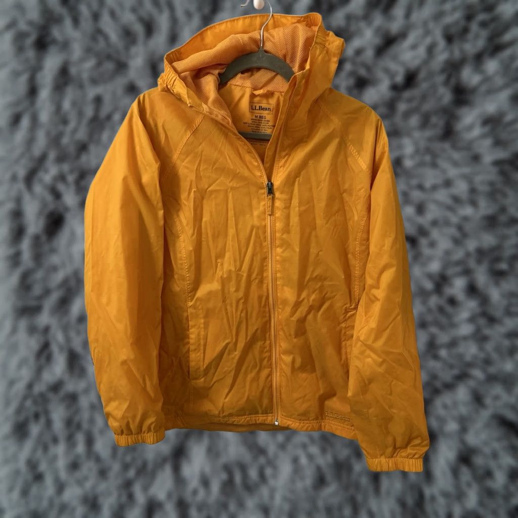 Vintage LL Bean Rain Jacket Womens M Orange Full Zip Hooded Trail Windbreaker Size M / US 6-8 / IT 42-44 - 1 Thumbnail