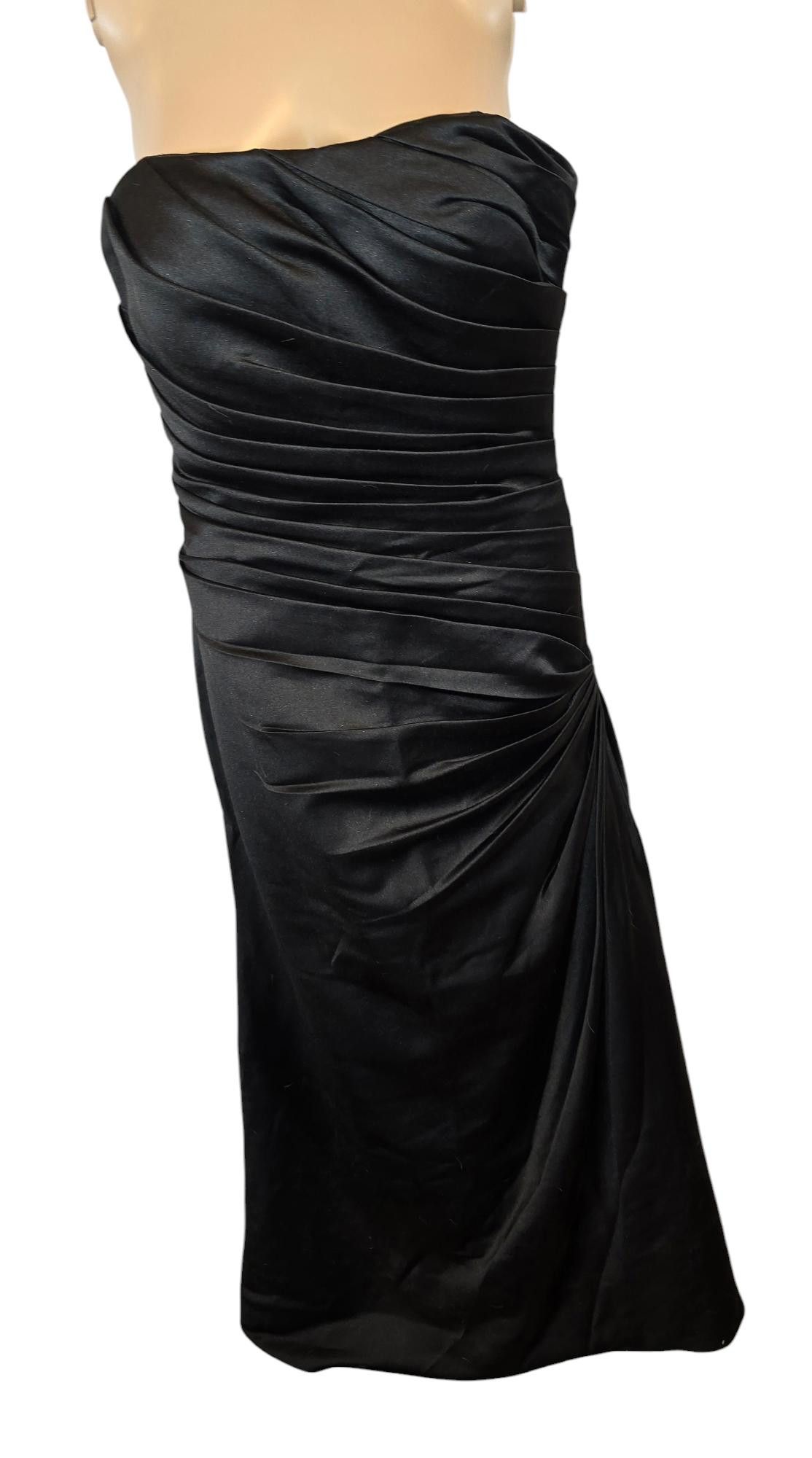 Designer Elegant D'ZAGE Black Strapless Bridesmaid Dress, Size 10 Size L / US 10 / IT 46 - 1 Thumbnail