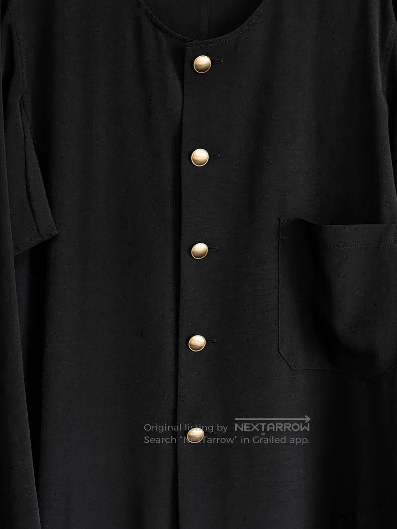 Yohji Yamamoto Yohji Yamamoto 19 AW Collarless Gold Button Triacetate Rob Size US S / EU 44-46 / 1 - 4 Thumbnail