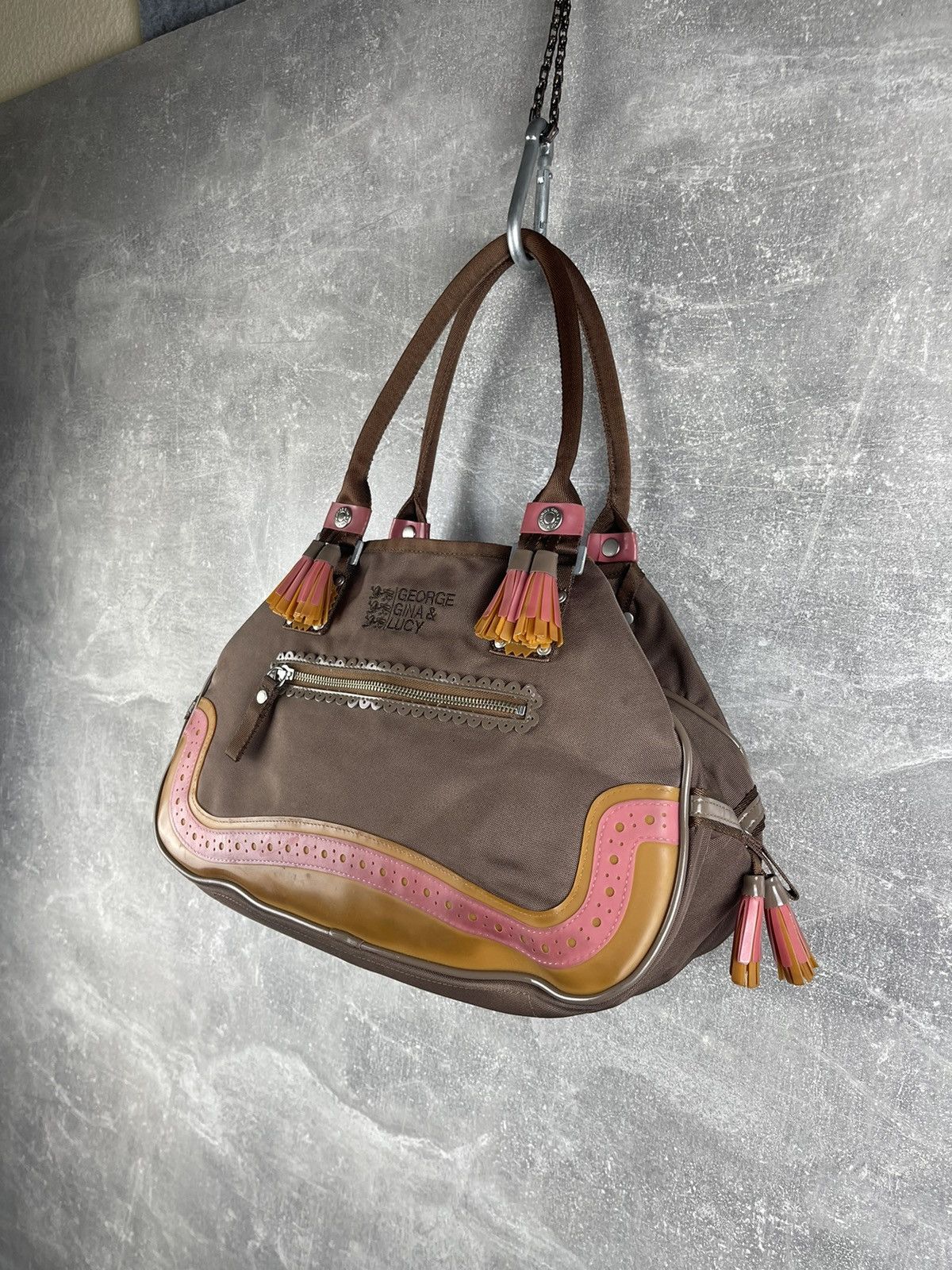 George Gina & Lucy George Gina & Lucy "175 Fringes" Brown Tassels Satchel Bag Size ONE SIZE - 7 Thumbnail