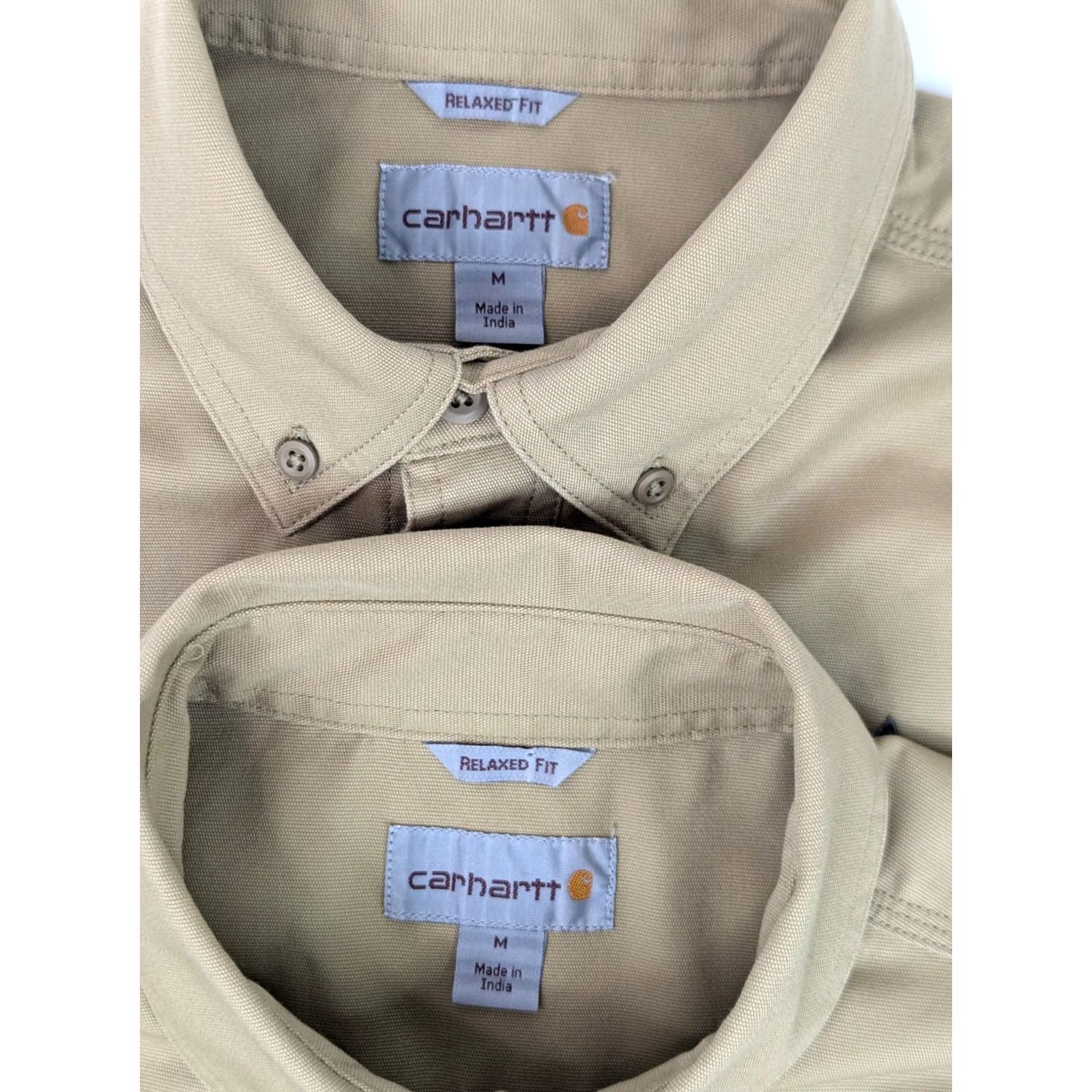 Carhartt Carhartt Button Shirt Lot x 2 – Men M – Rugged Professional Series Tan Beige Relaxed Fitness? Size US M / EU 48-50 / 2 - 3 Thumbnail