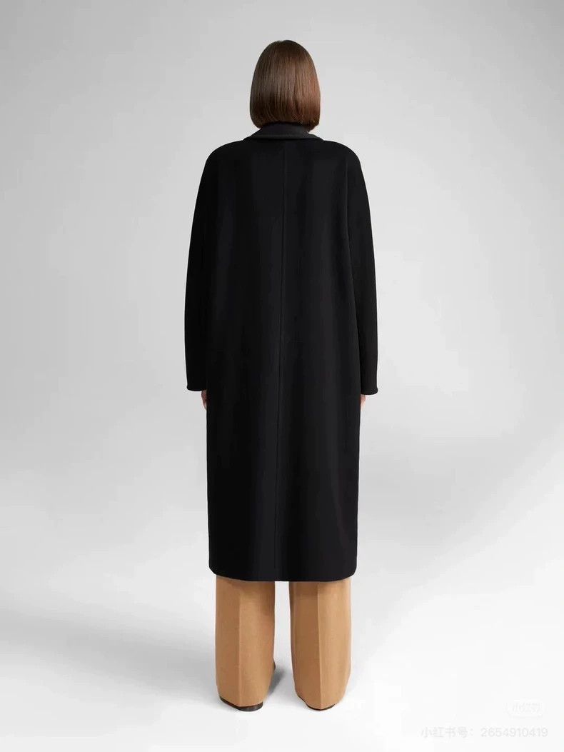 Max Mara Max Mara Black double-breasted long coat Size M / US 6-8 / IT 42-44 - 9 Thumbnail