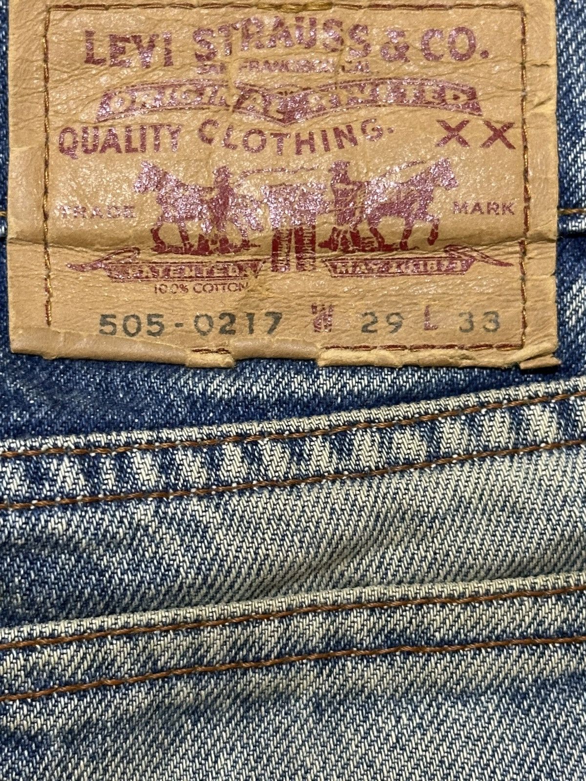 Levi's Vintage 90s Levis 505 Mud Faded Wash Style Jeans Size US 29 - 9 Thumbnail