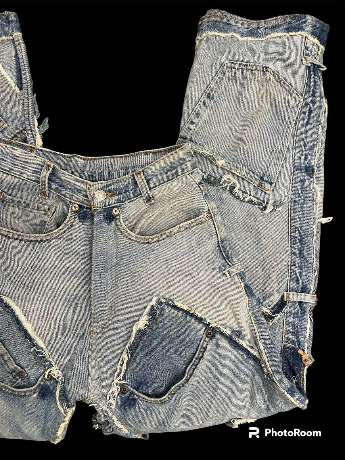 Levi's × Levi's Vintage Clothing Patchwork Upcycled Levi’s Denim Jeans Size 24" / US 00 / IT 34 - 4 Thumbnail