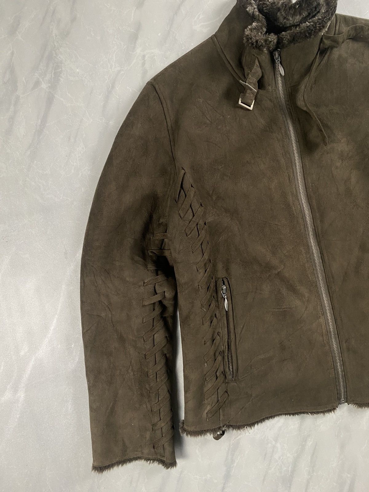 Japanese Brand Vintage Evolution Fighting Dragon Leather Army Jacket Size US M / EU 48-50 / 2 - 2 Thumbnail