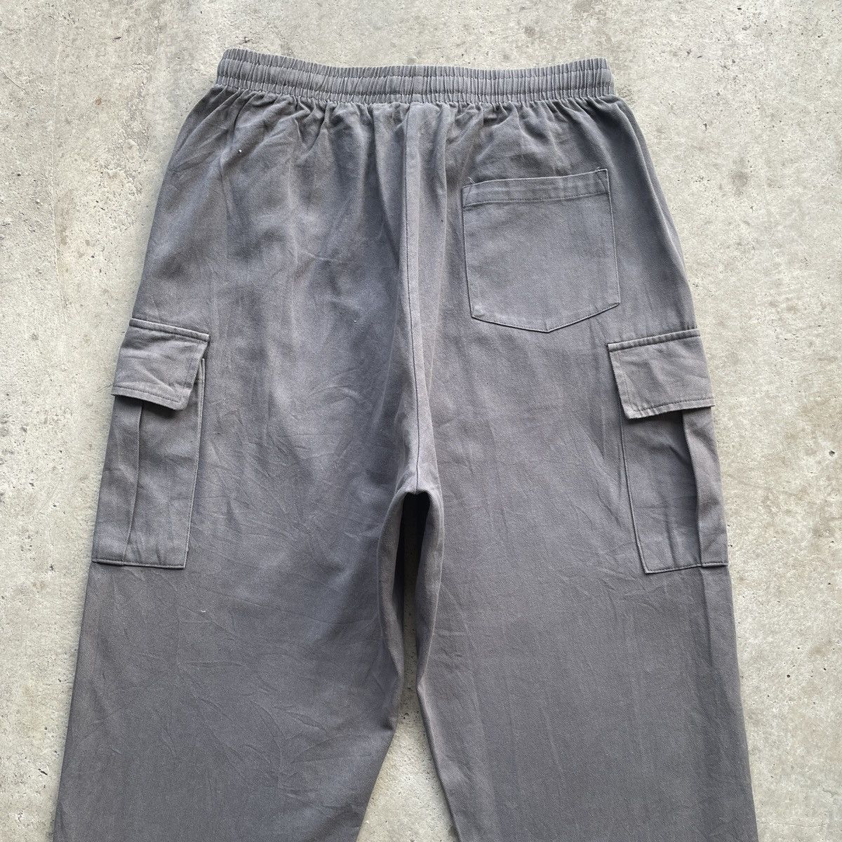 Hook-Ups Vintage Hook Faded Drawstring Waist Baggy Cargo Pants Size US 32 / EU 48 - 9 Thumbnail