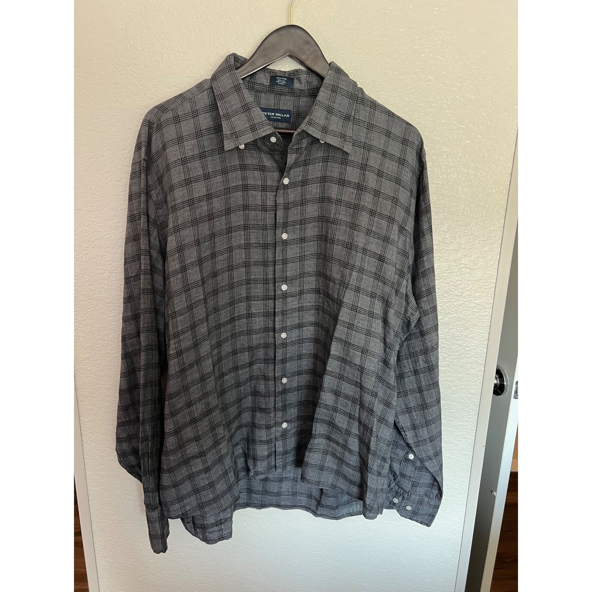 Peter Millar Peter Millar 100% Linen Long Sleeve Button Up Shirt - Size - Size US XL / EU 56 / 4 - 1 Thumbnail