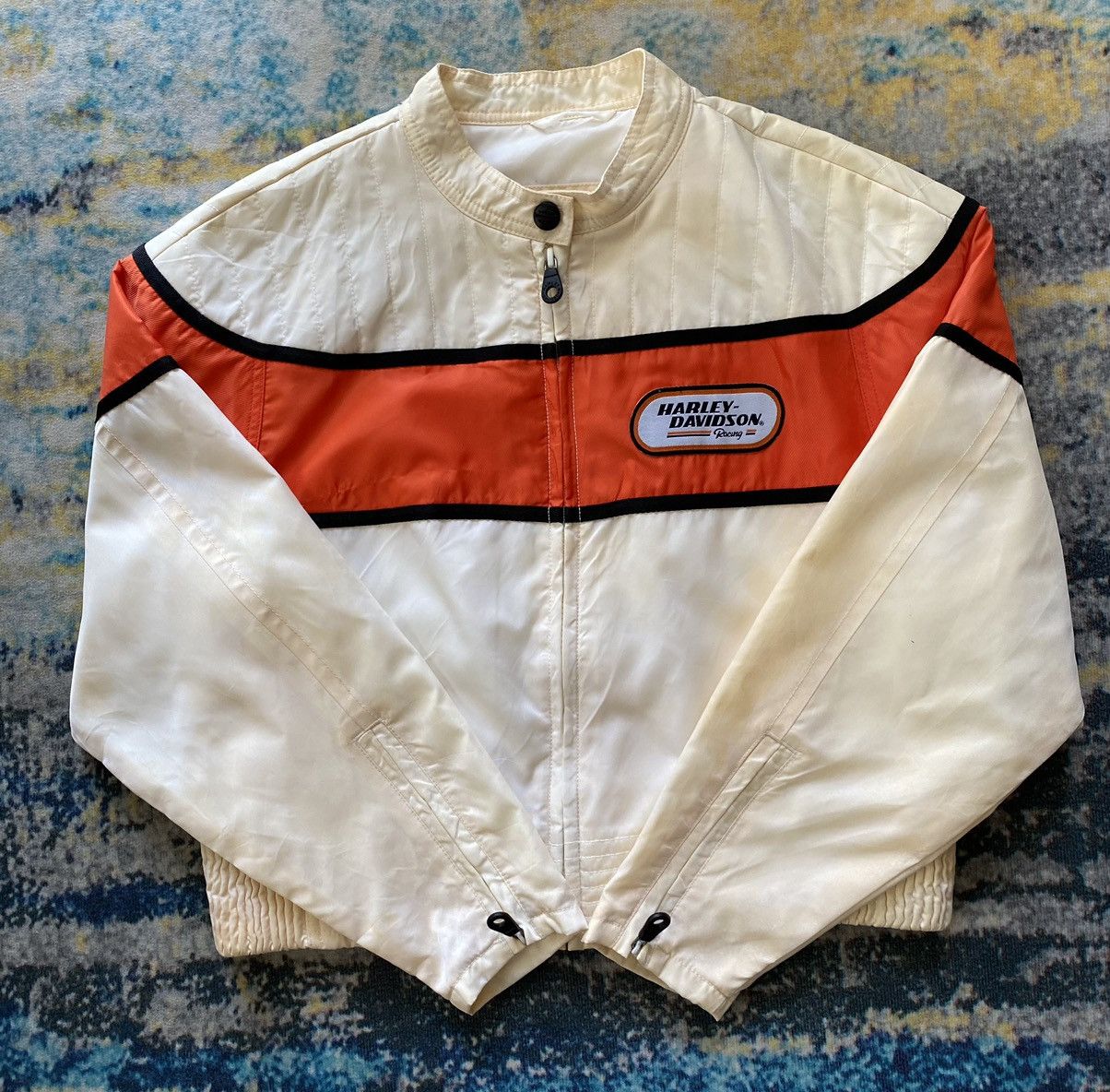 Harley Davidson × Vintage Vintage Harley Davidson Nylon Racing Biker Jacket Size M / US 6-8 / IT 42-44 - 1 Thumbnail