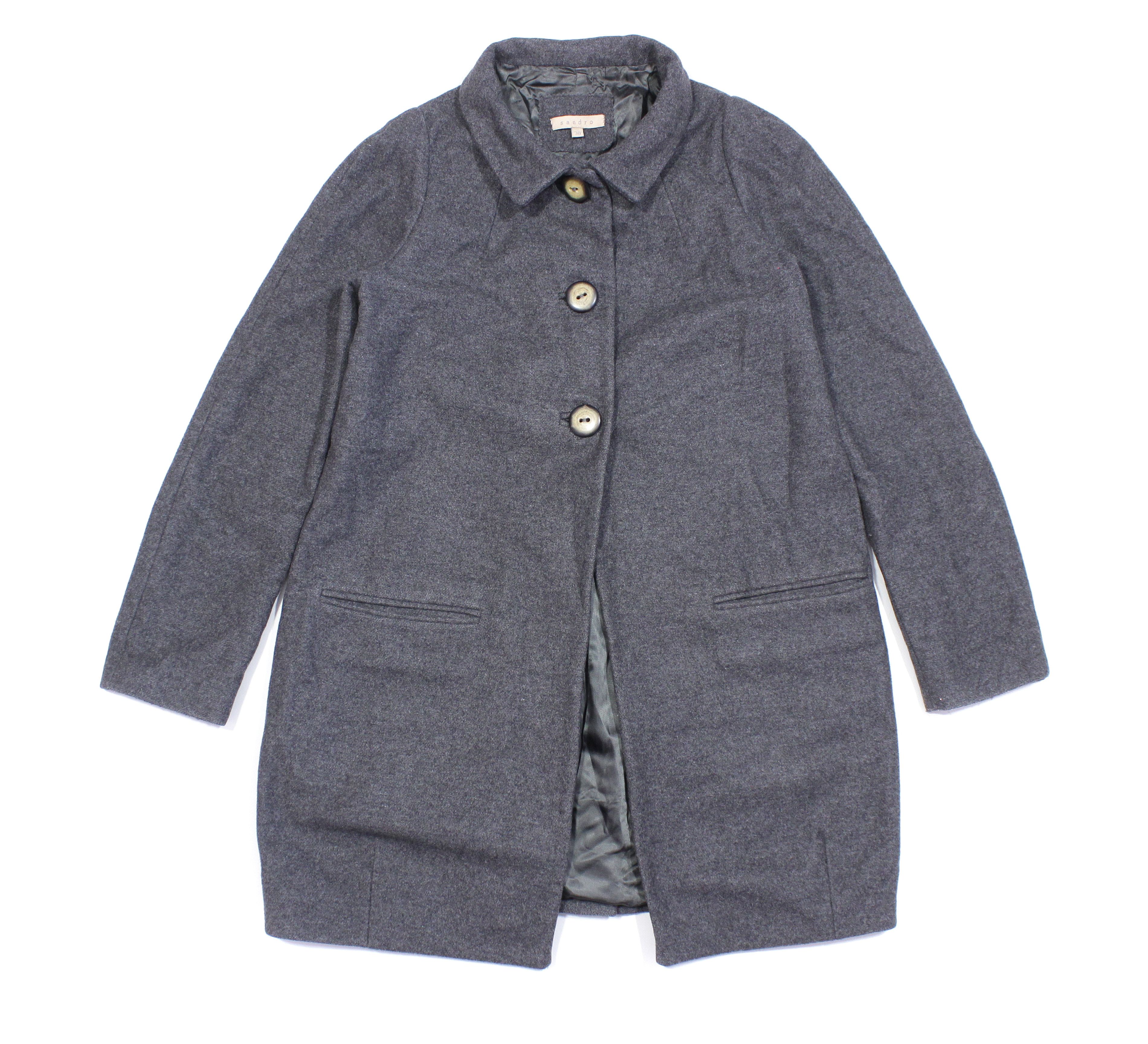 Sandro Wool Coat Vintage Size XS / US 0-2 / IT 36-38 - 1 Thumbnail