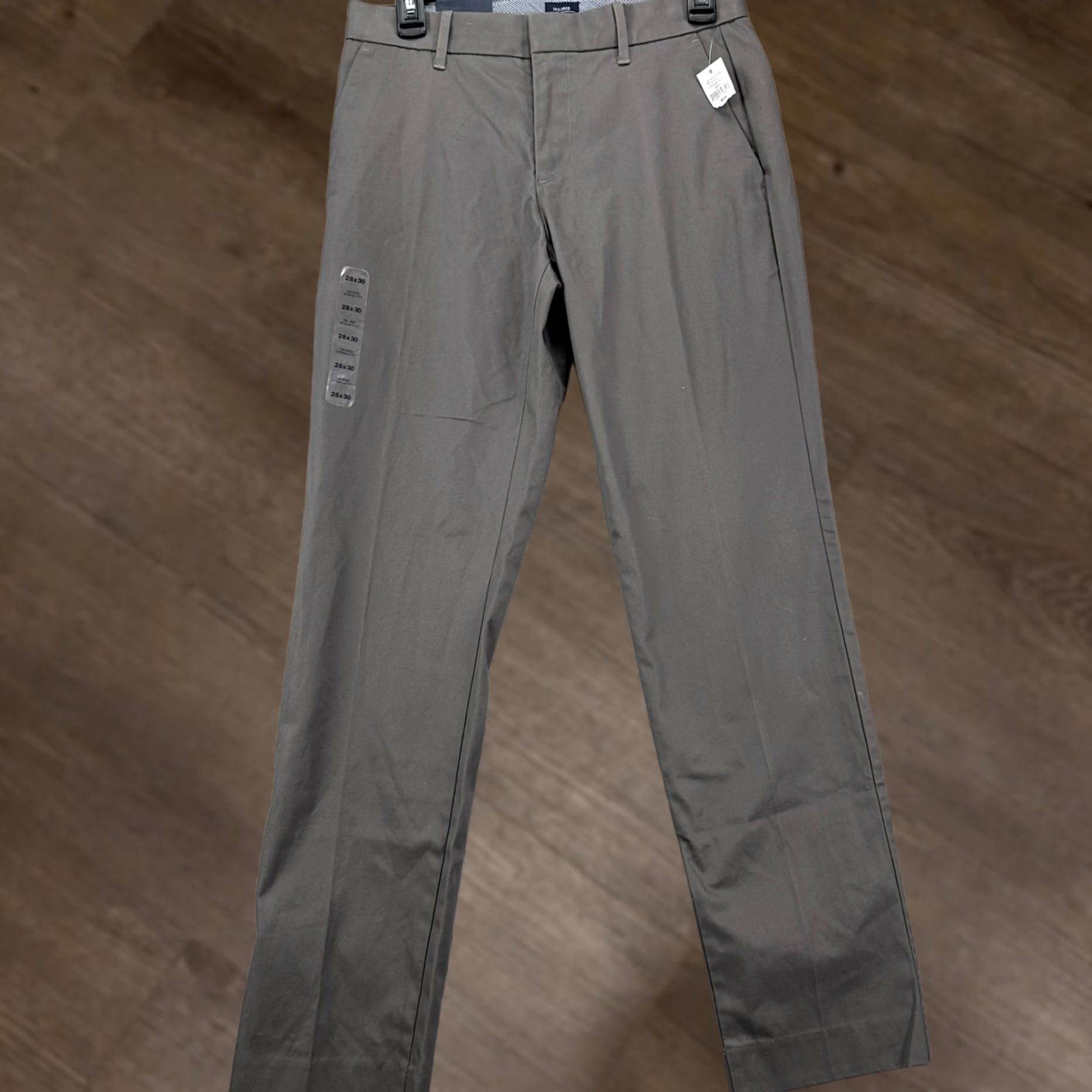 Gap Gap Khakis Mens Khaki Pants 28X30 Gray Tailored Straight Fit Cotton Pocket NEW Size US 28 / EU 44 - 1 Thumbnail