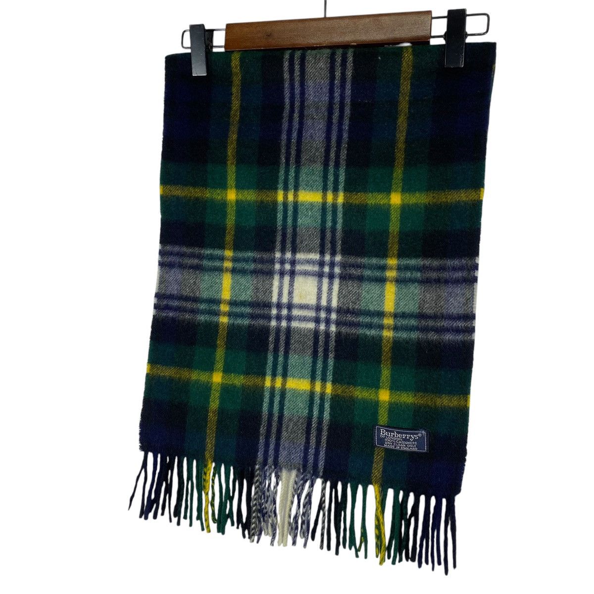 Burberry × Vintage Vintage Burberry Nova Checked Cashmere Scarf Muffler Size ONE SIZE - 8 Thumbnail