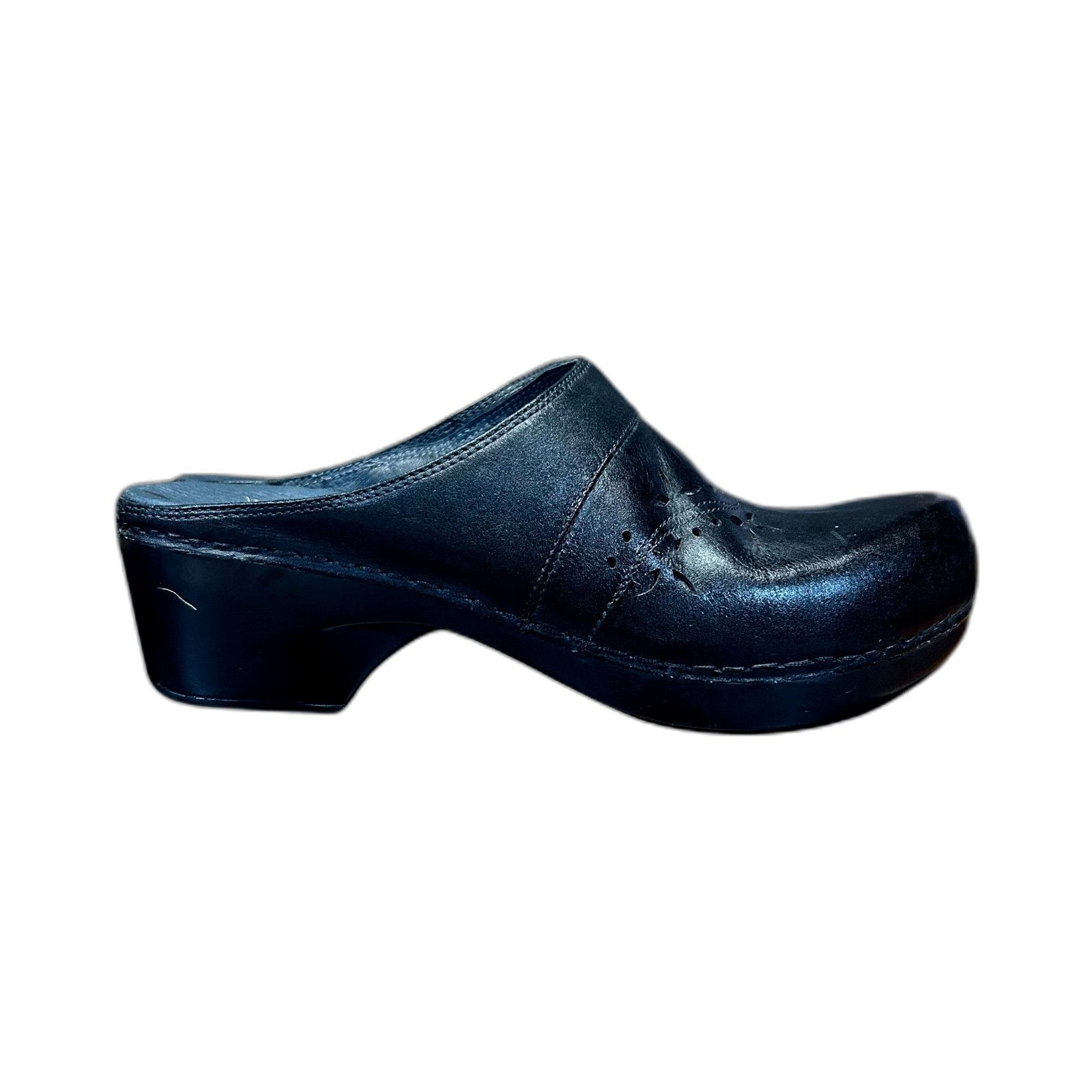 Dansko Dansko Clogs Professional Black Leather Flower Cutout Design Size US 9 / EU 42 - 1 Thumbnail