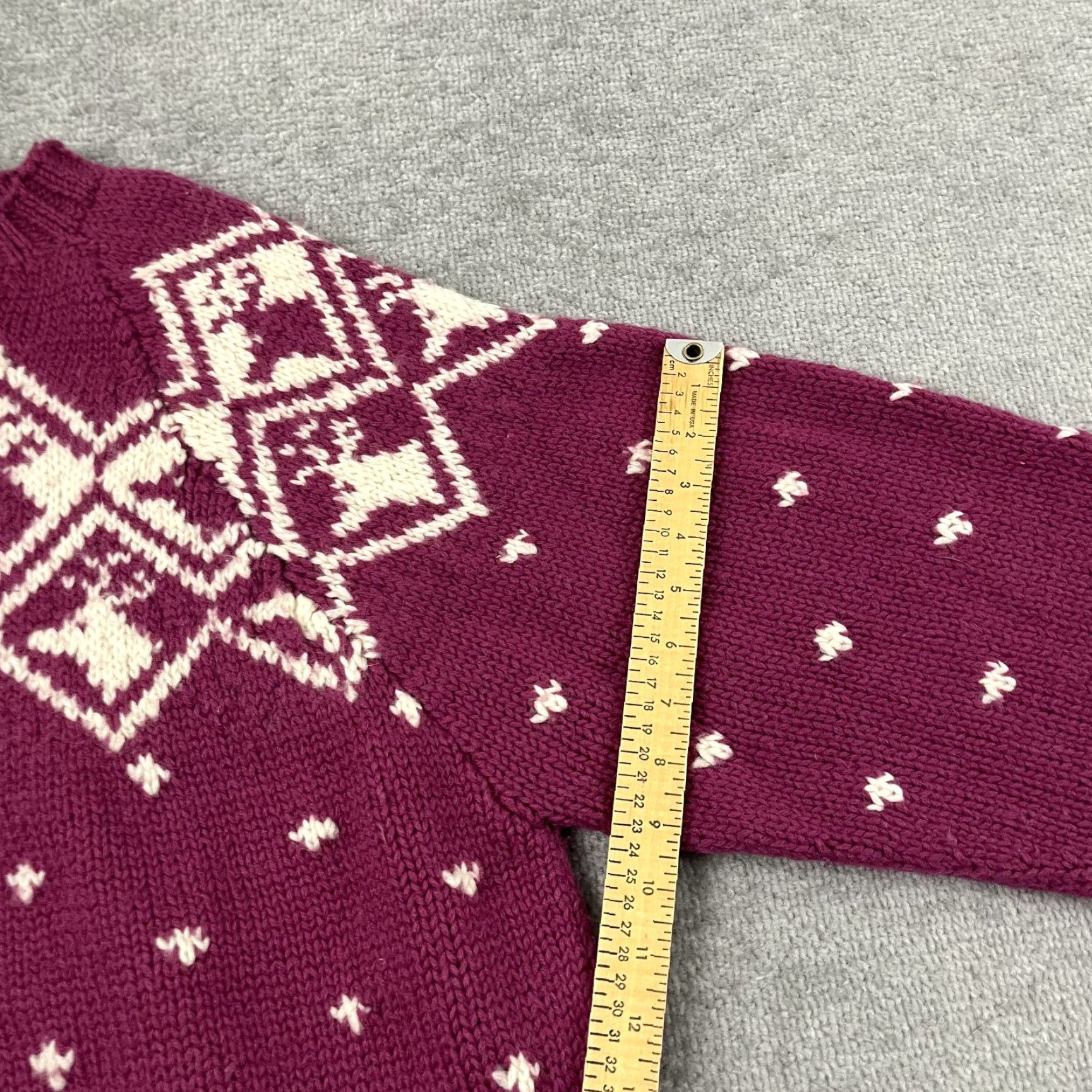 Pinko VTG Hemisphere Hand Made Sweater Adult Men Large Pink Wool Knit Reindeer Grandpa Size US L / EU 52-54 / 3 - 7 Thumbnail