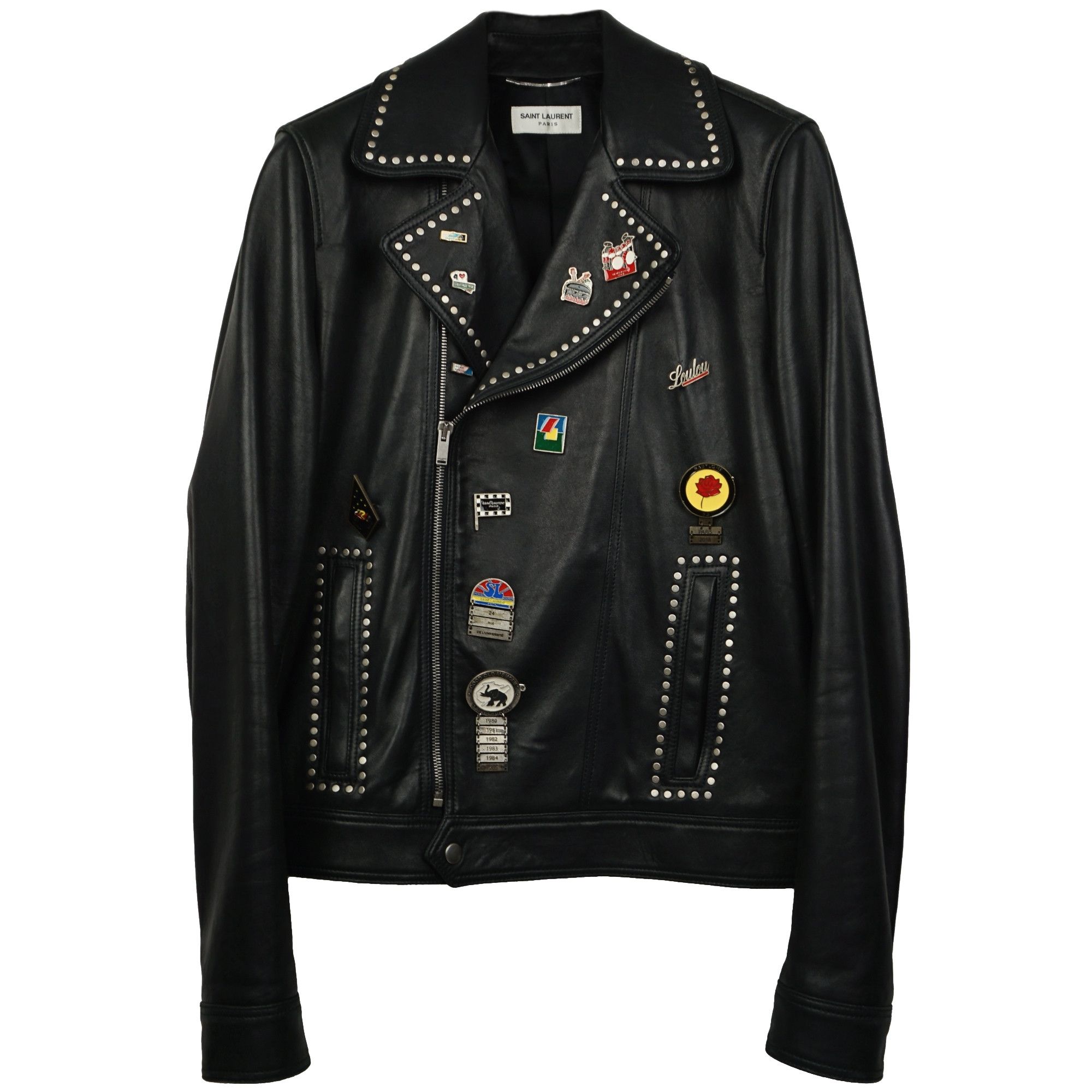 Saint Laurent Paris Saint Laurent Paris Leather Jacket With Metal Studs And Pins Size US M / EU 48-50 / 2 - 1 Thumbnail