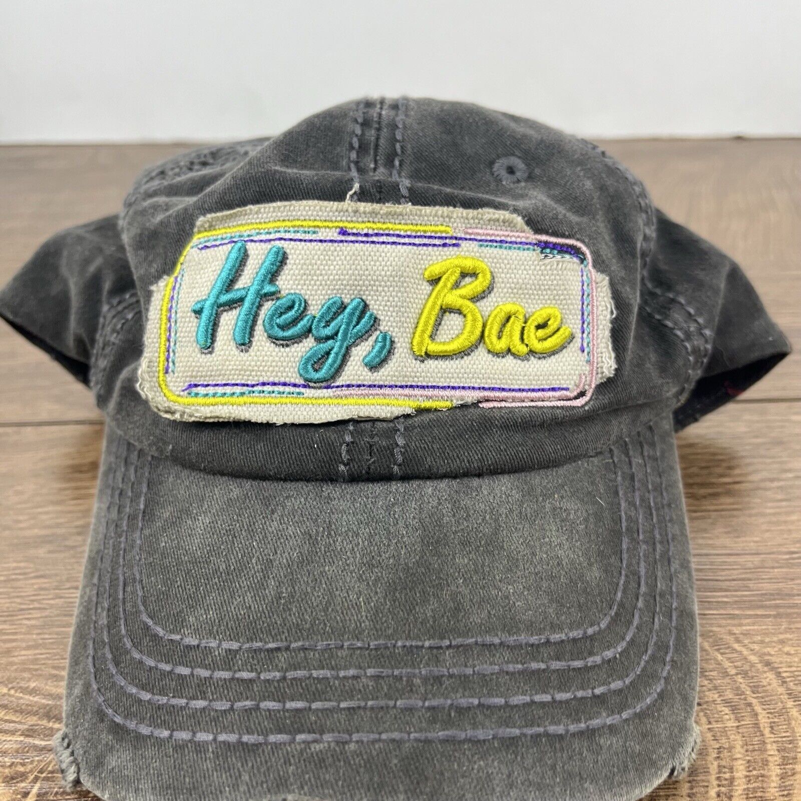 Other Hey Bae Hat Bae Hat Gray Adjustable Hat Gray Adult Size Hat Size ONE SIZE - 7 Thumbnail